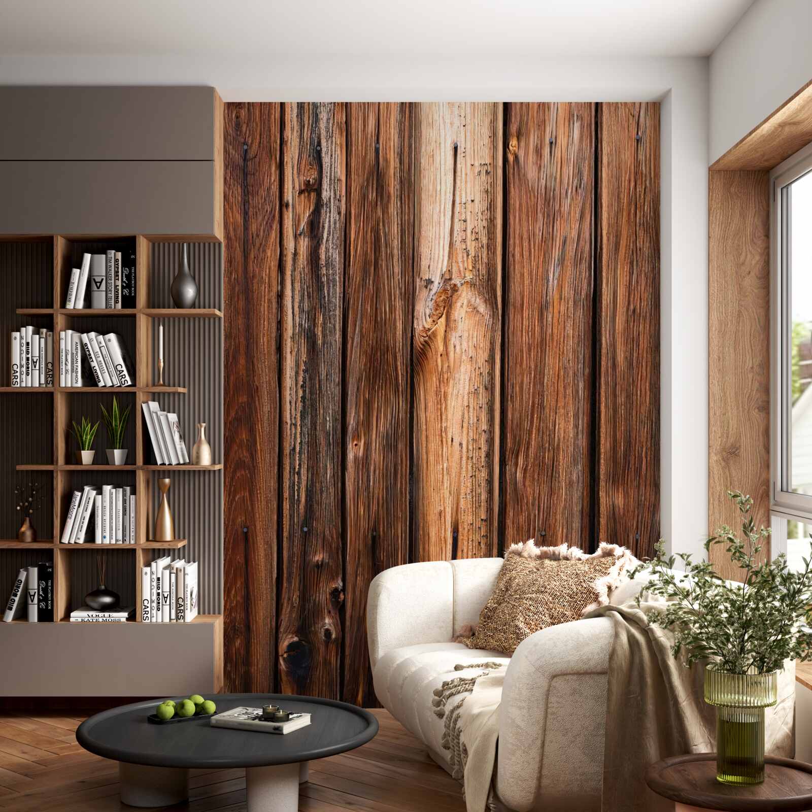 Fototapet fragment de gard din lemn