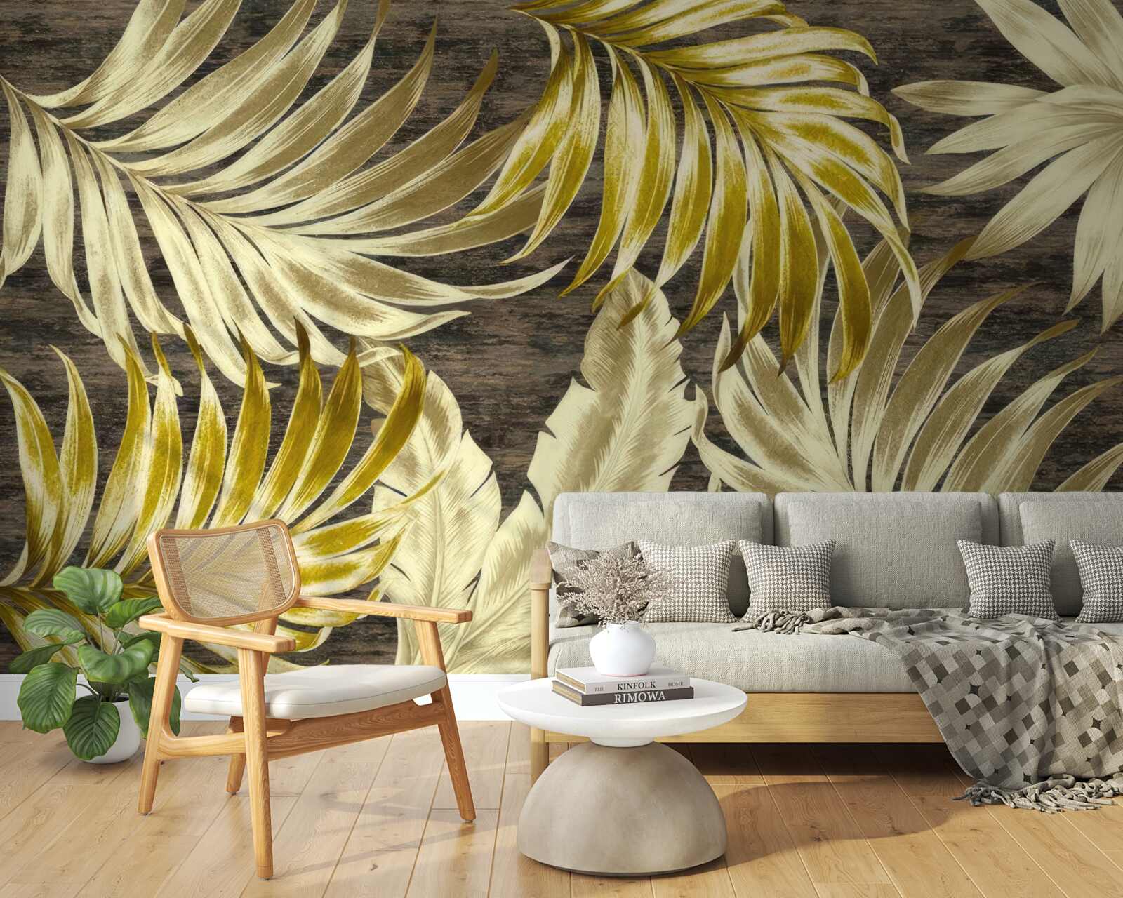 Fototapet foiță de aur mare