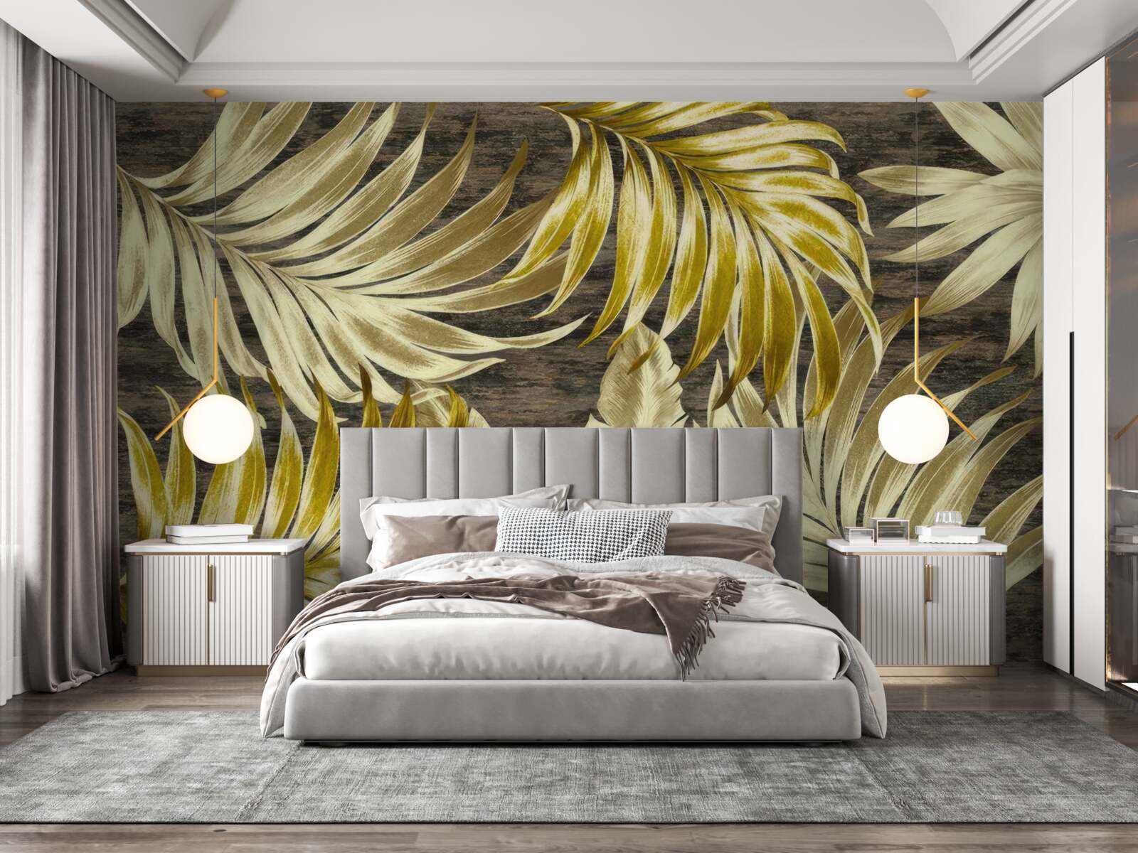 Fototapet foiță de aur mare