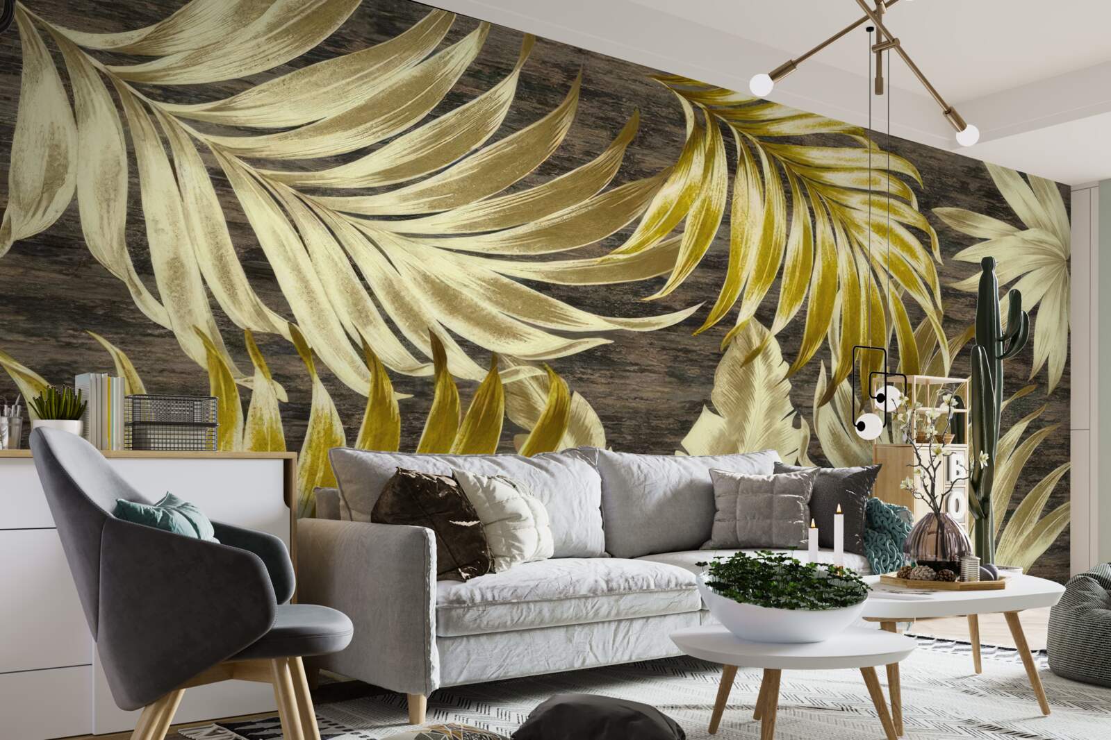 Fototapet foiță de aur mare