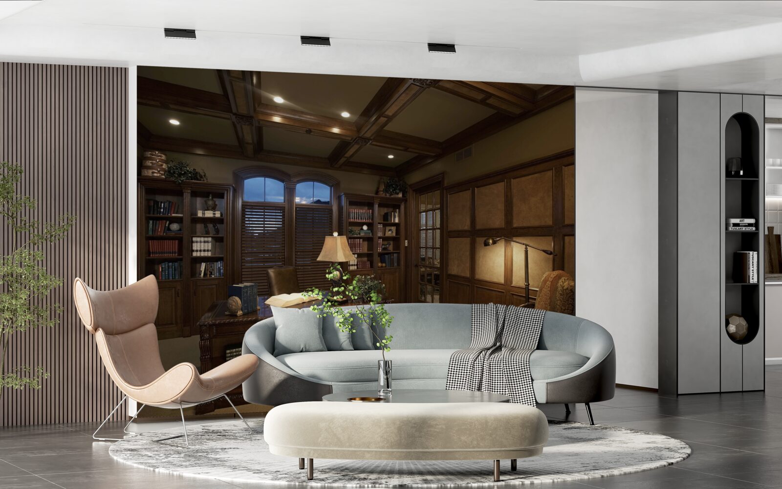 Fototapet birou acasă cu echipament