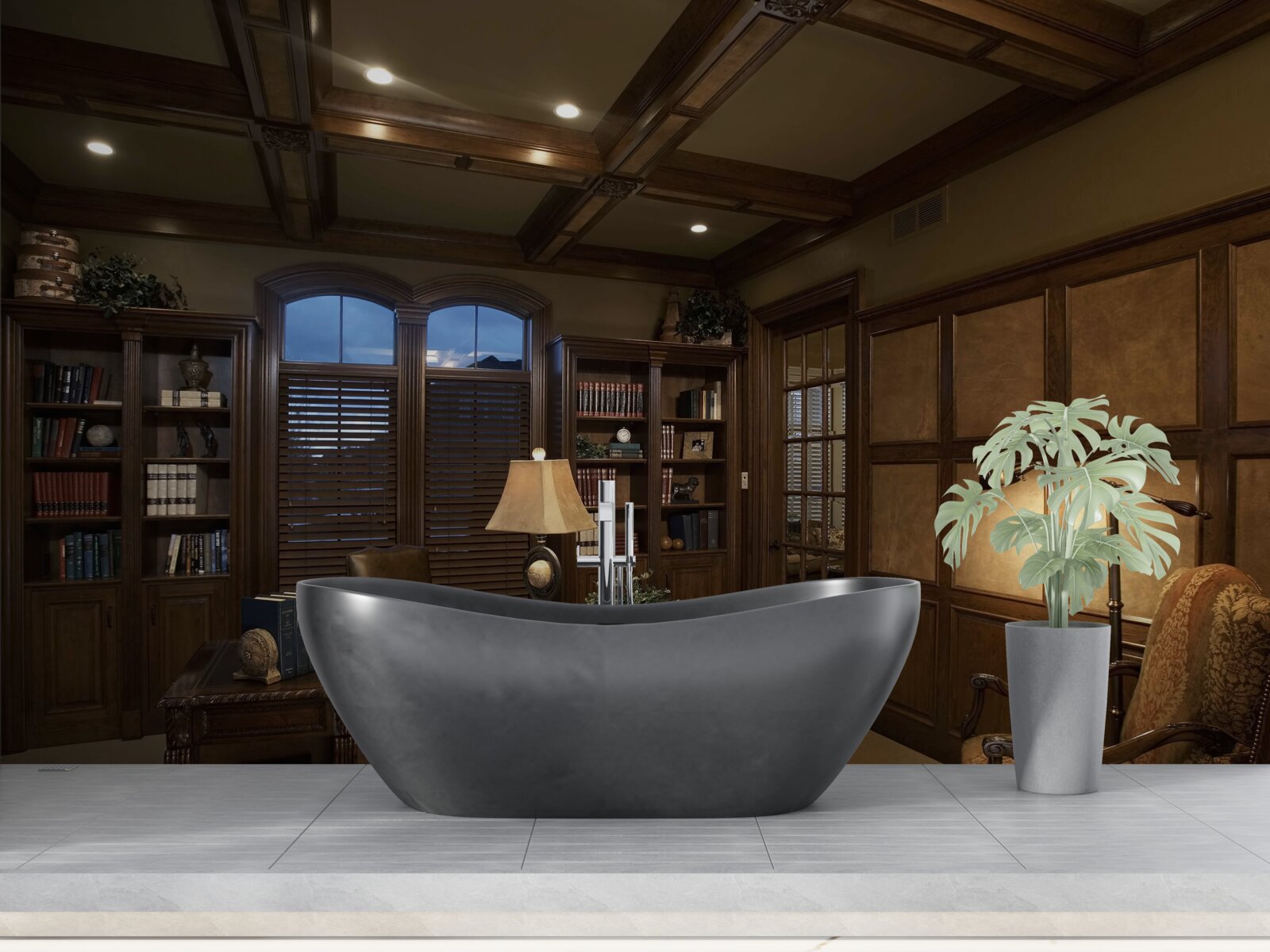 Fototapet birou acasă cu echipament