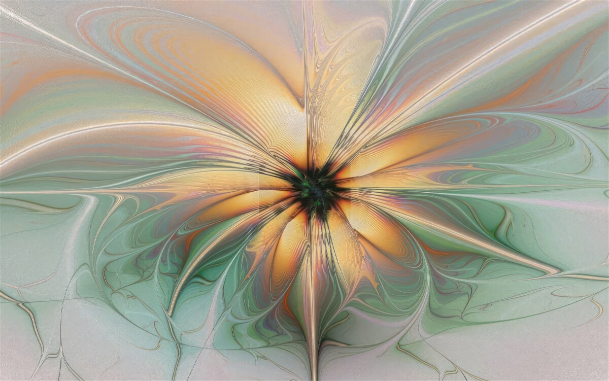 Fototapet culorile s-au revărsat pentru a forma o floare