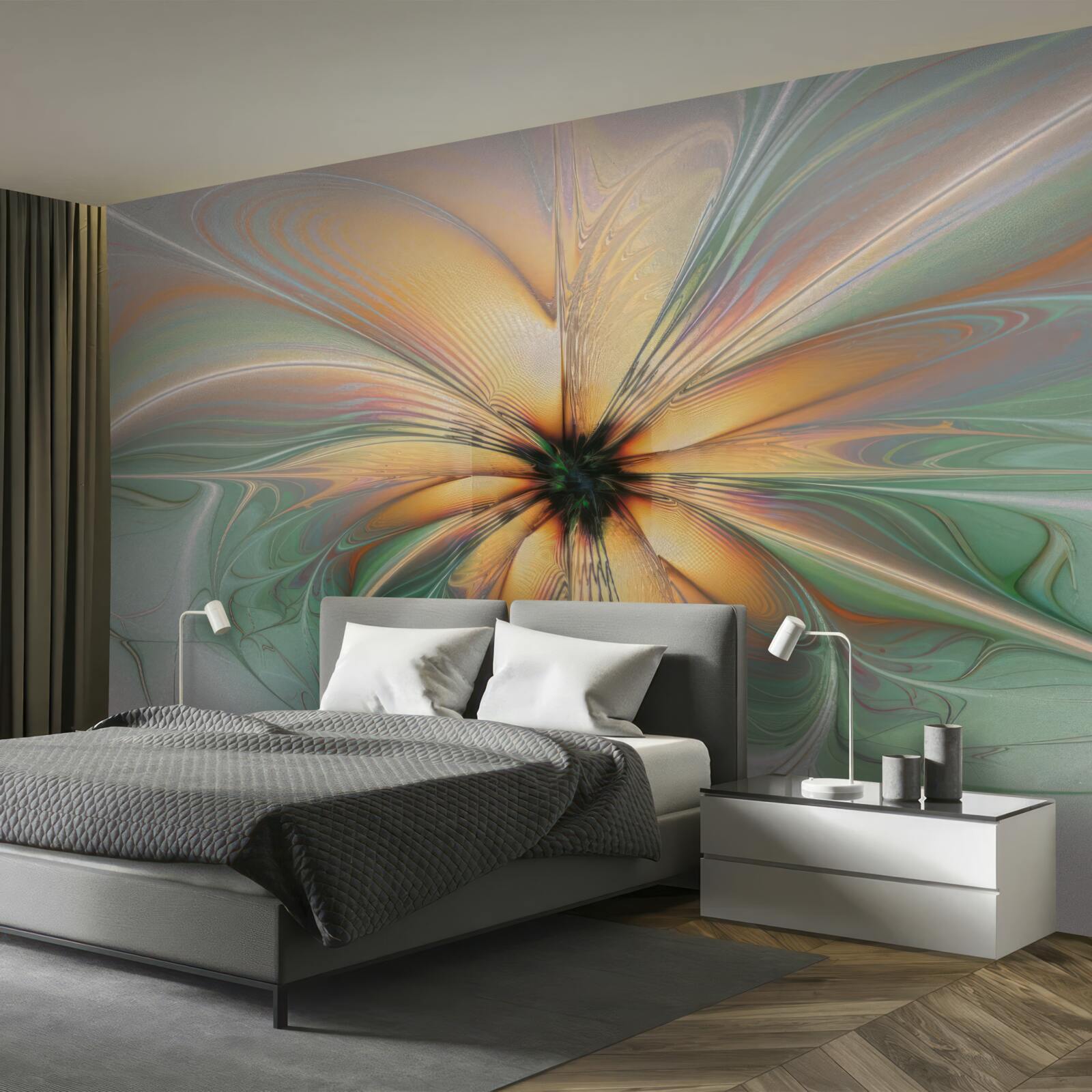 Fototapet culorile s-au revărsat pentru a forma o floare