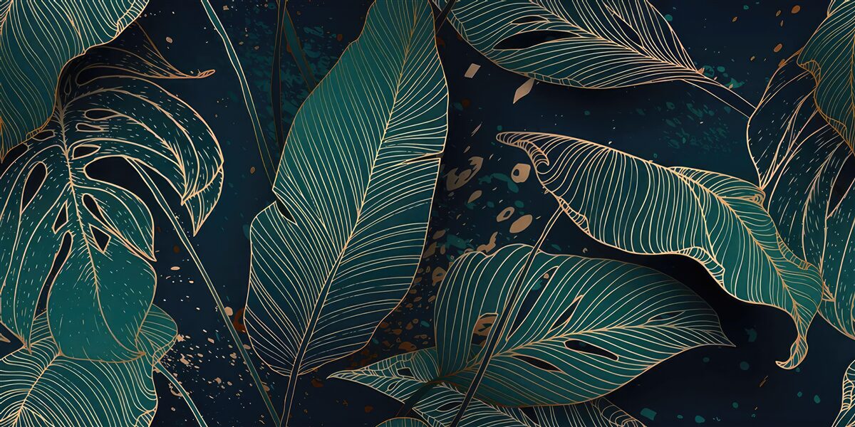 Fototapet frunze verzi mari