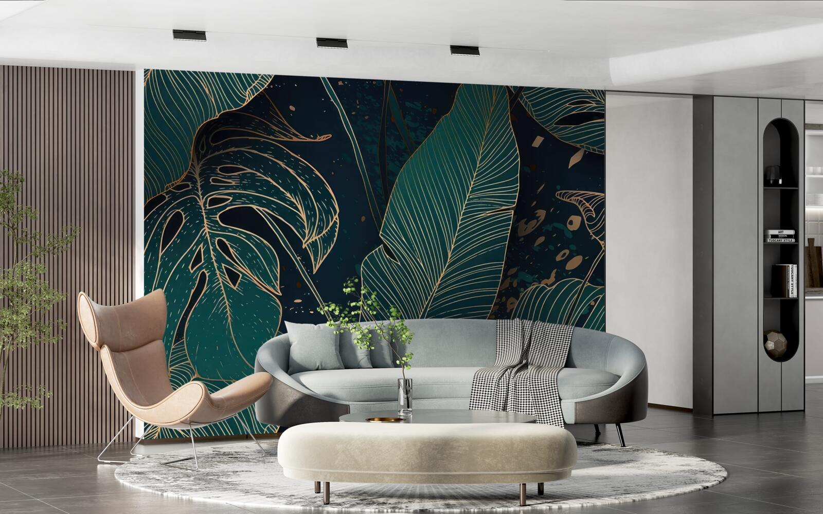 Fototapet frunze verzi mari