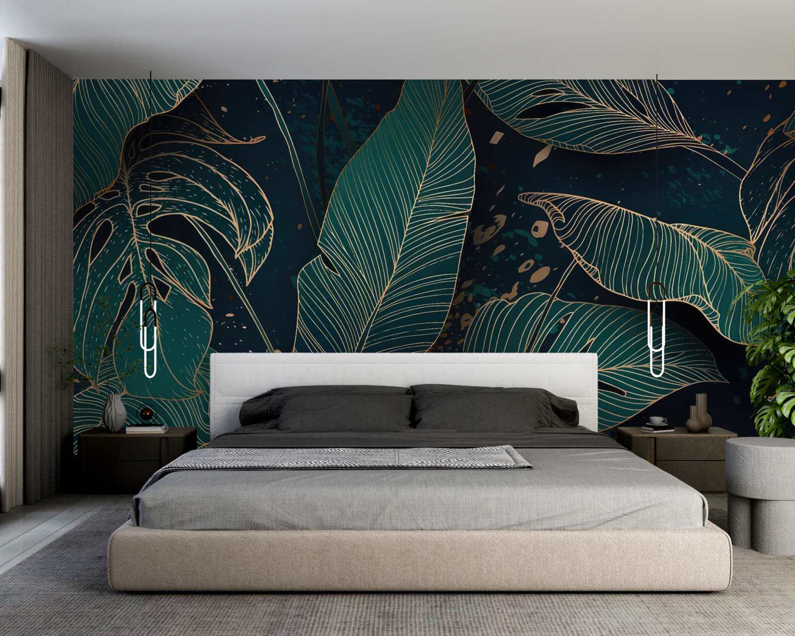 Fototapet frunze verzi mari