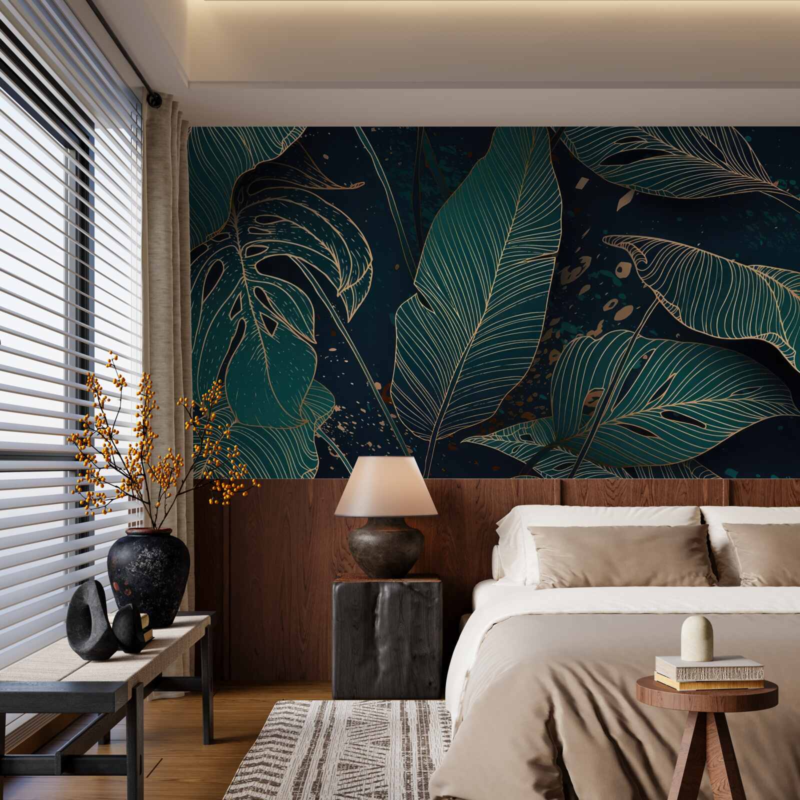 Fototapet frunze verzi mari