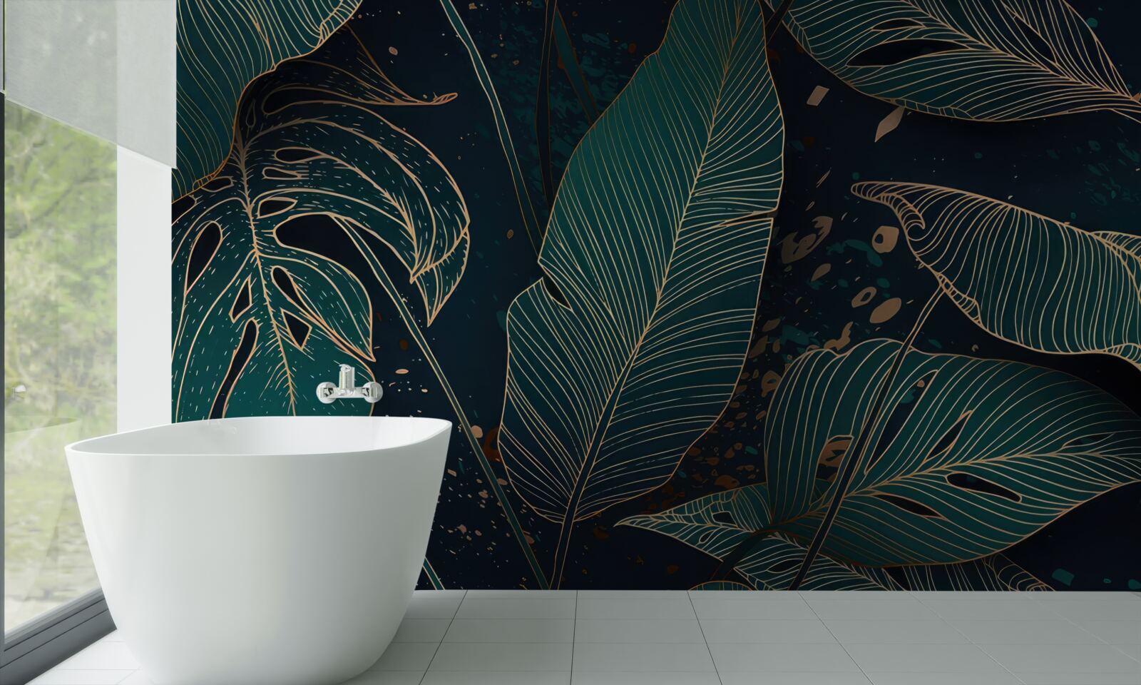 Fototapet frunze verzi mari