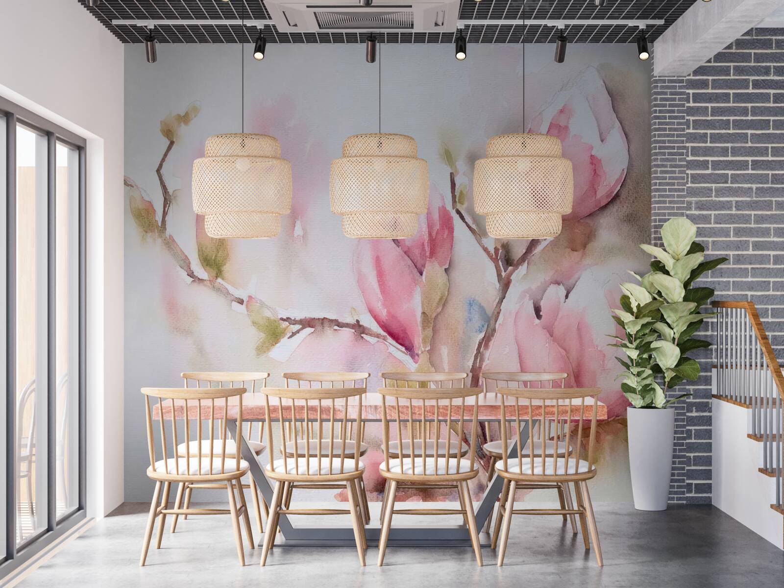 Fototapet muguri roz