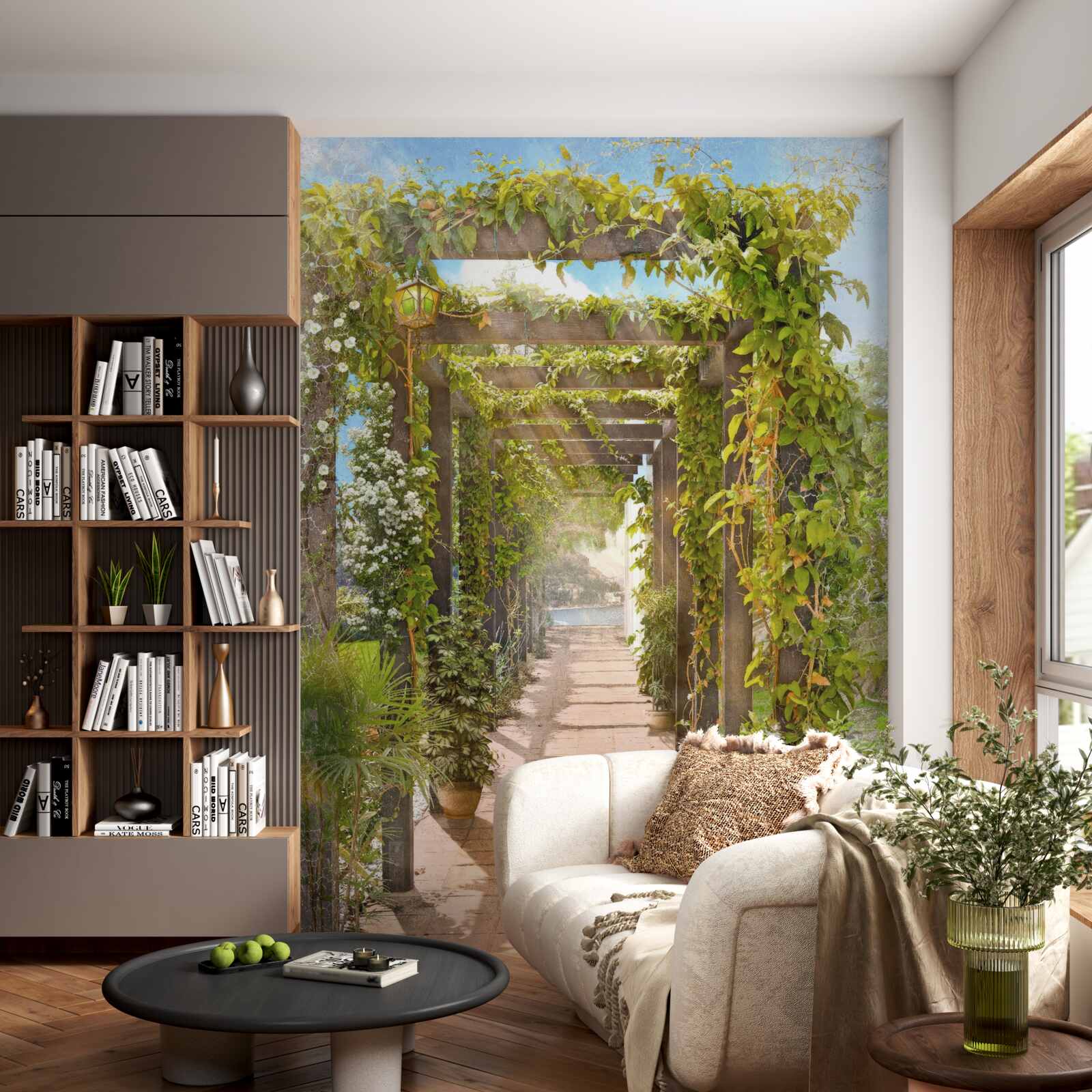 Fototapet traversând o verdeață încâlcită