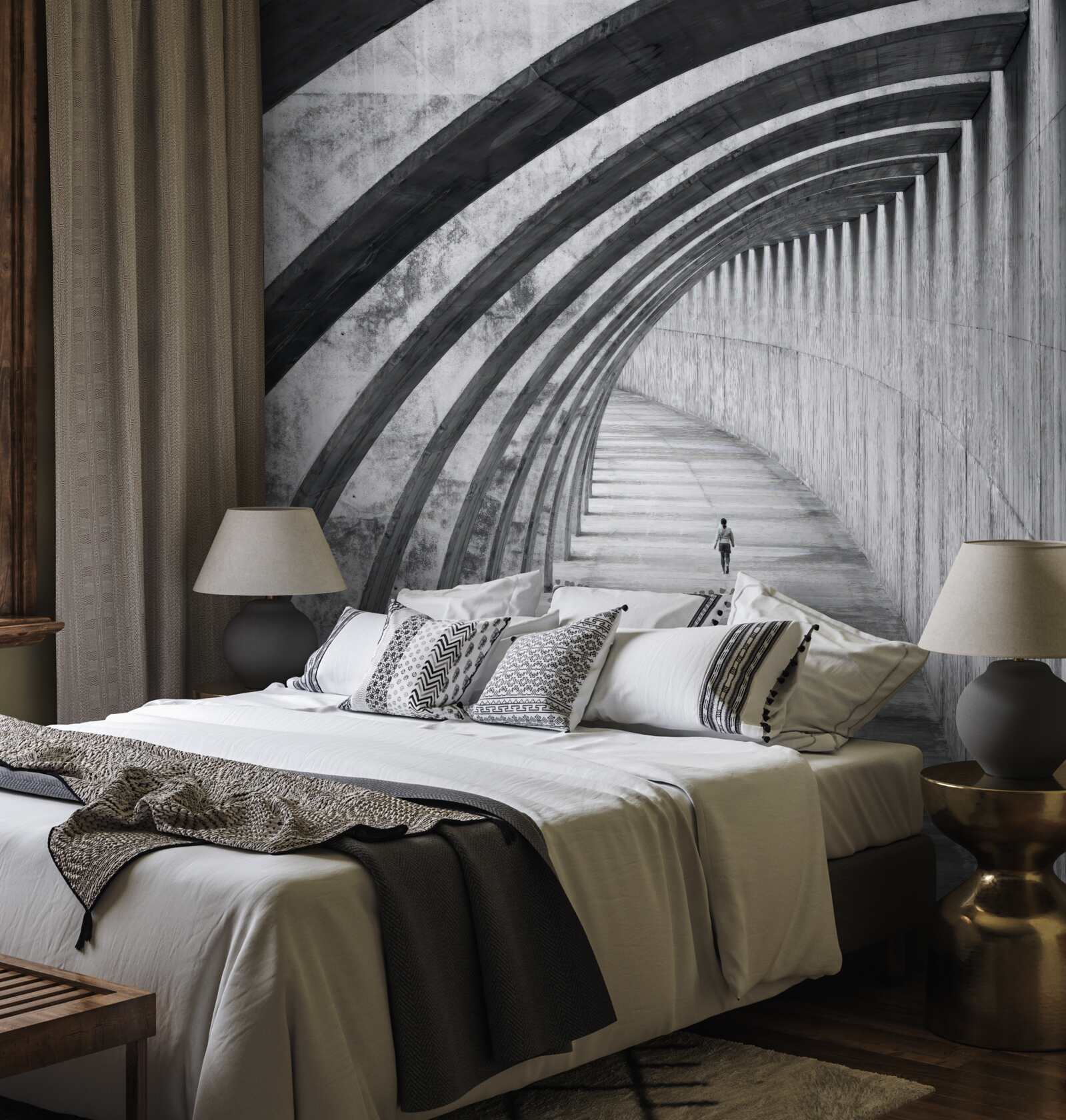 Fototapet unitate în fața zidurilor maiestuoase ale clădirii