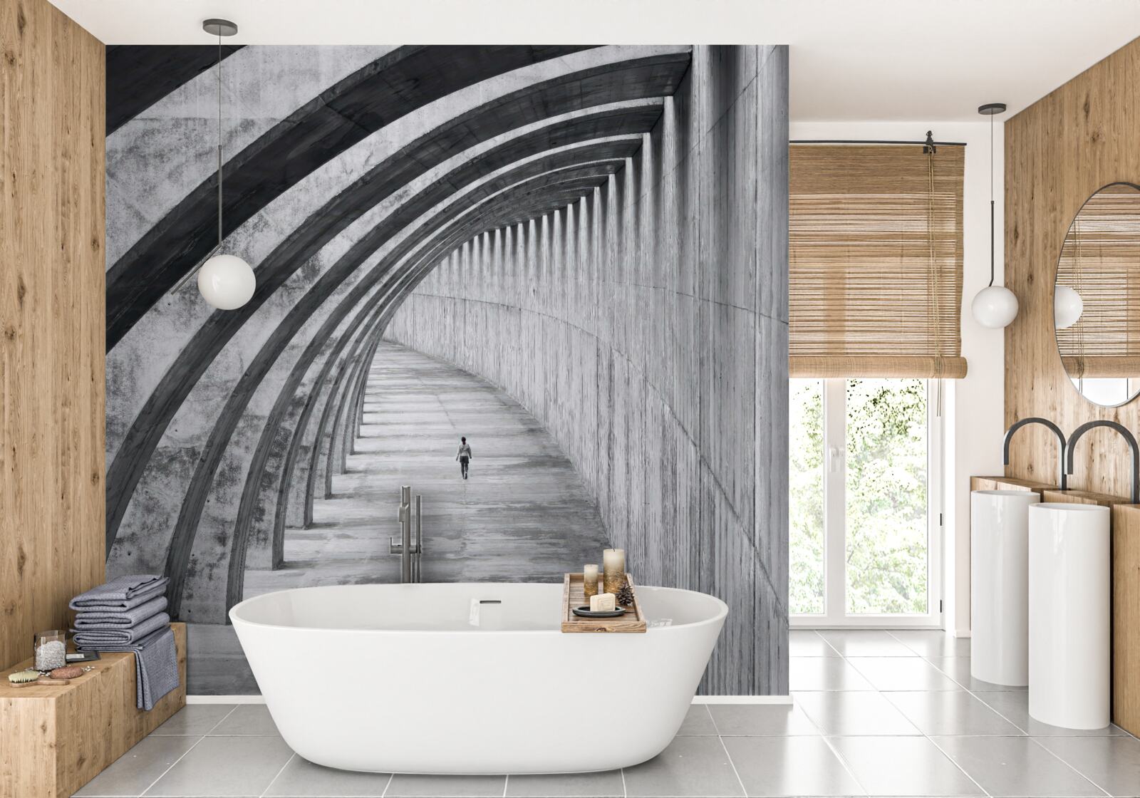 Fototapet unitate în fața zidurilor maiestuoase ale clădirii