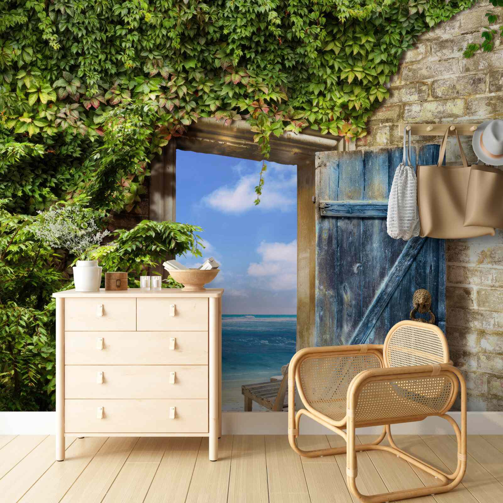 Fototapet casă confortabilă lângă mare