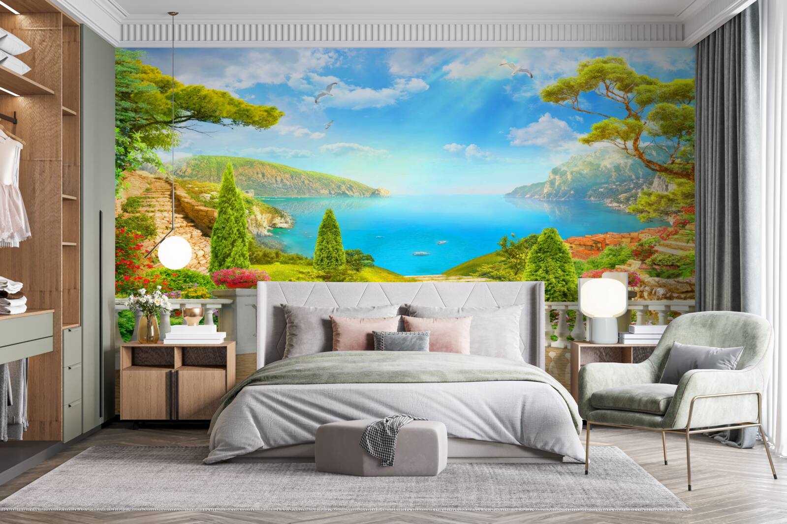 Fototapet peisaj captivant de pe puntea de observație