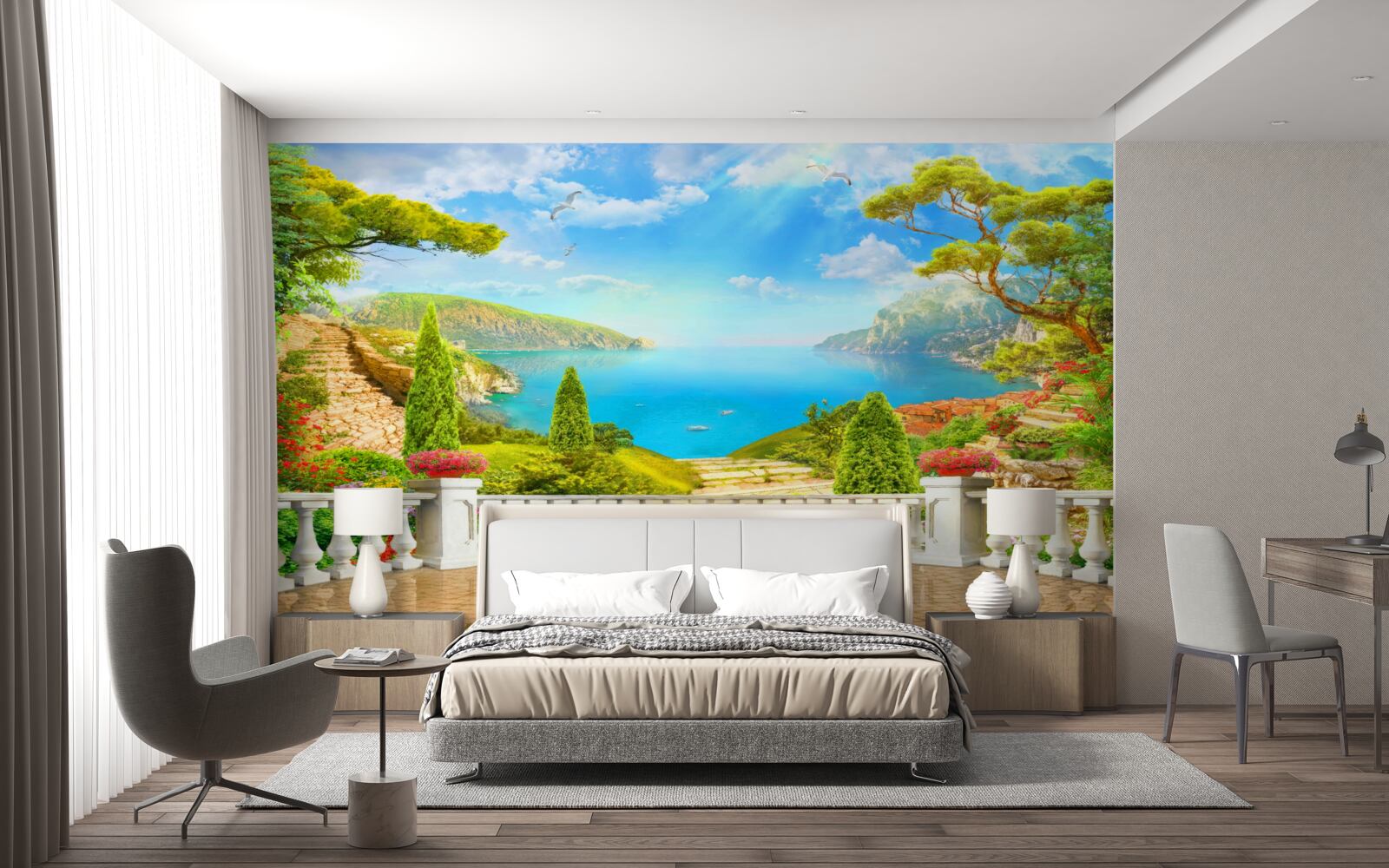 Fototapet peisaj captivant de pe puntea de observație