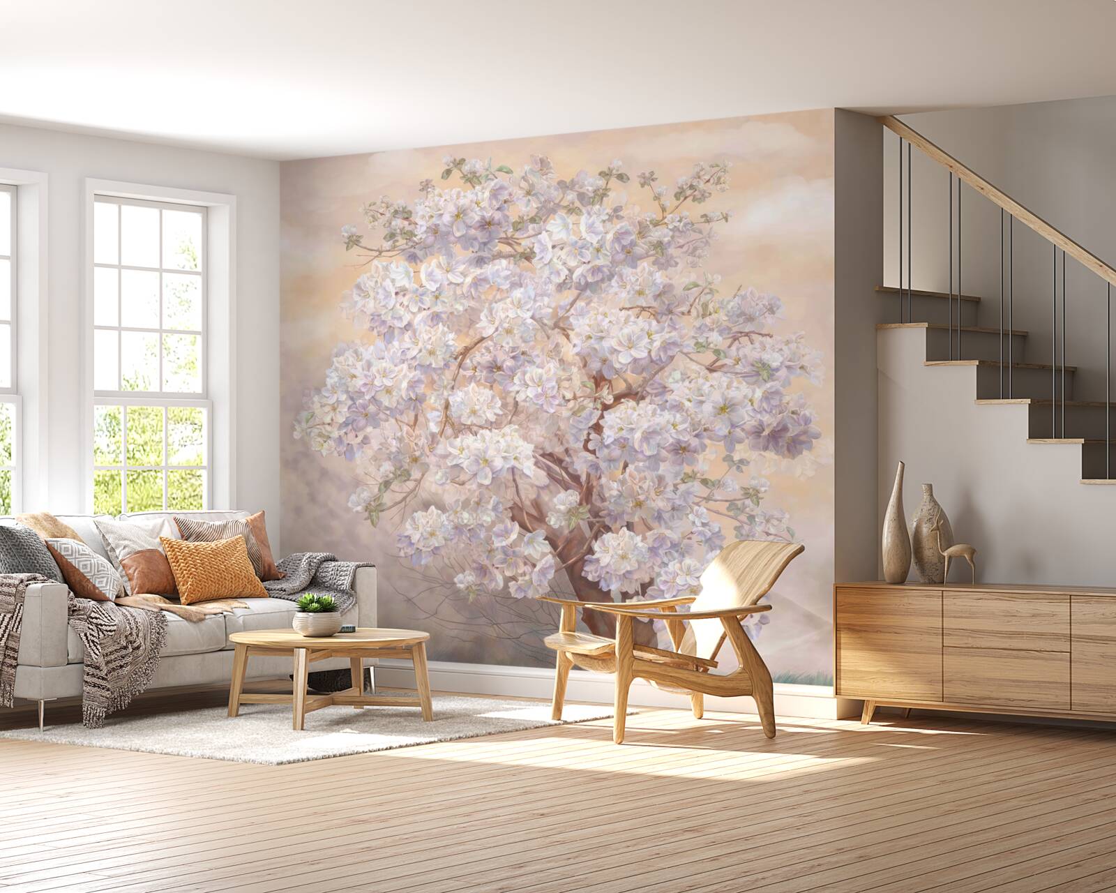 Fototapet copac imens în floare