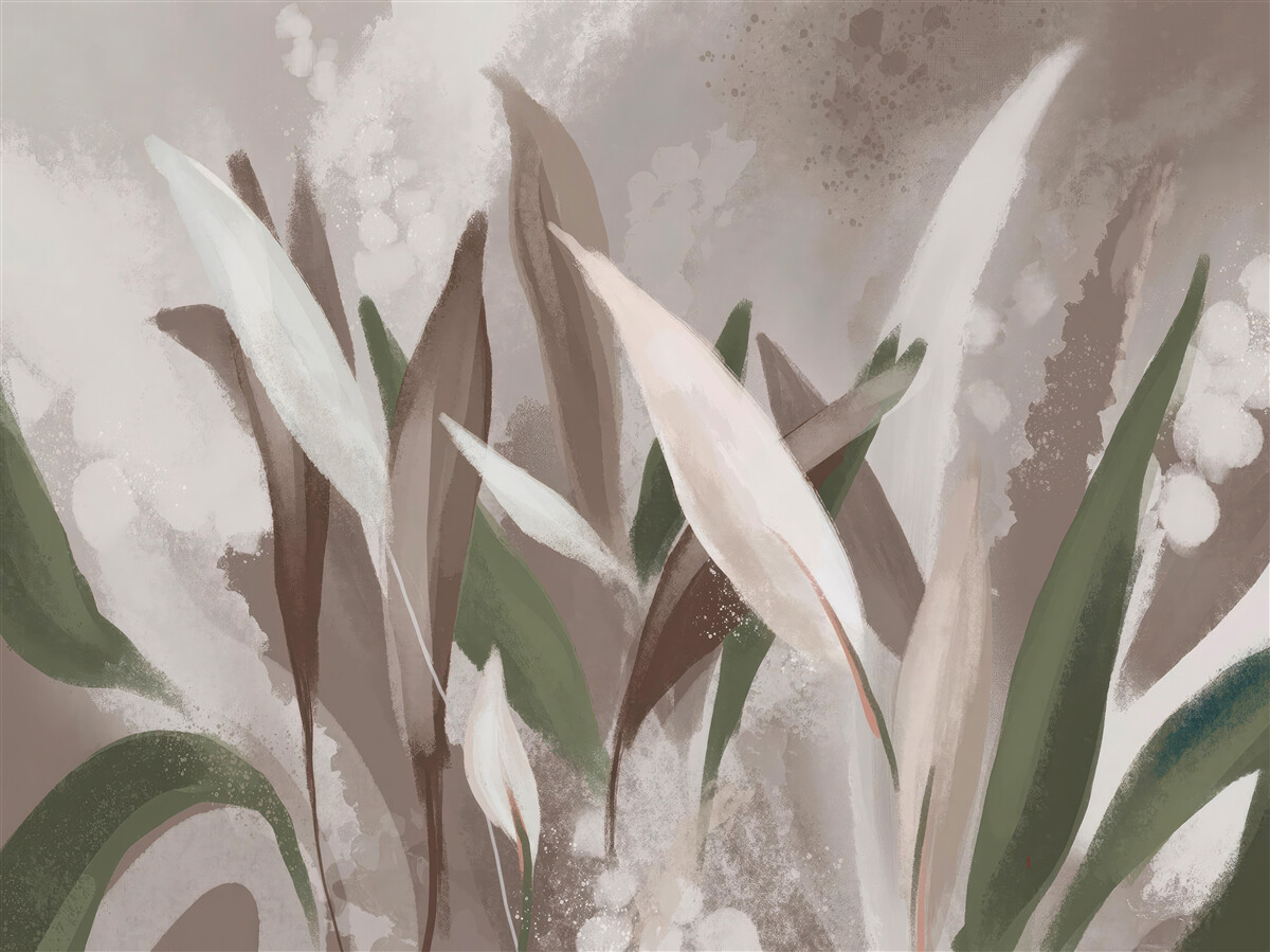 Fototapet frunze de diferite mărimi și nuanțe