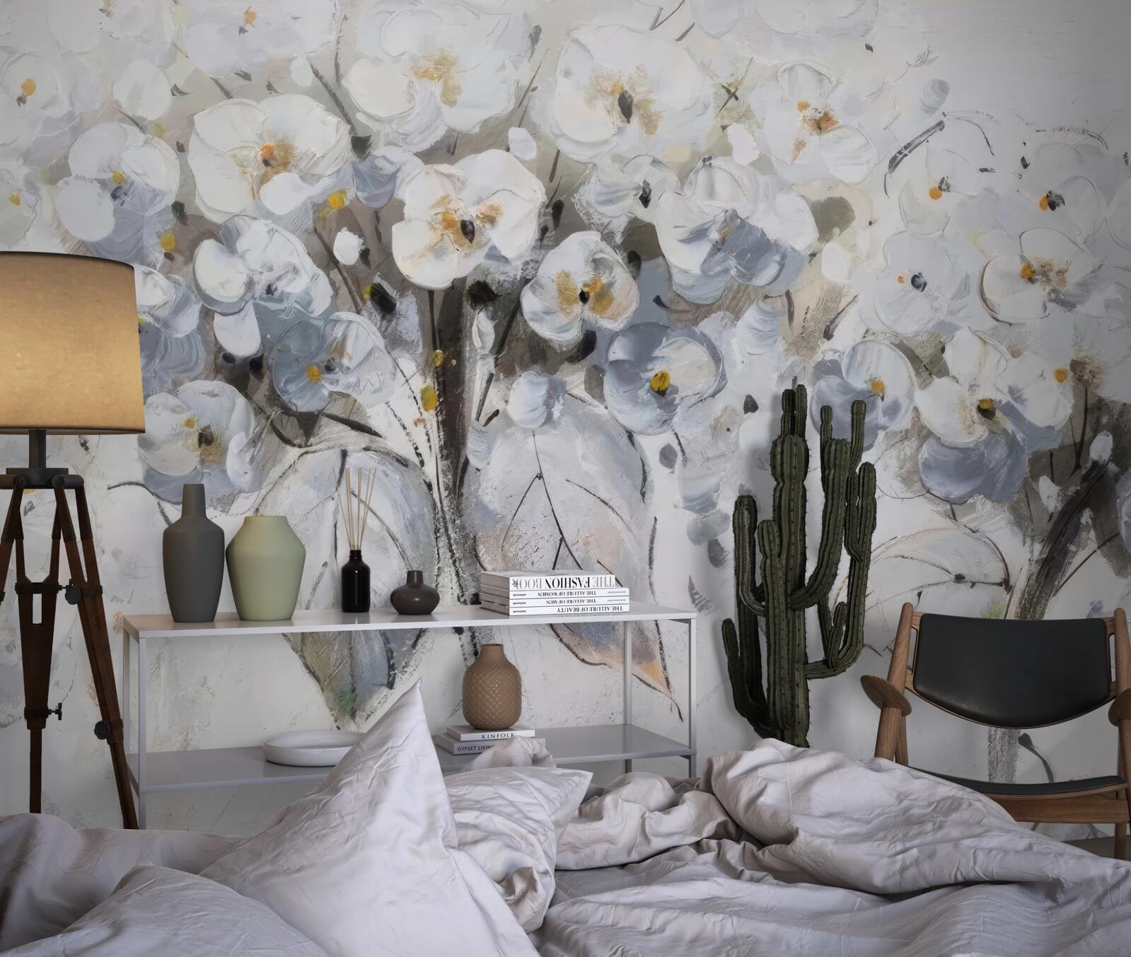 Fototapet a prezentat flori luminoase