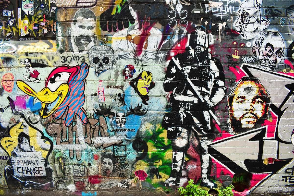 Fototapet Zid decorat cu graffiti