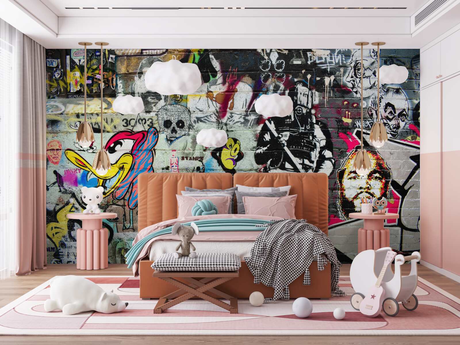 Fototapet Zid decorat cu graffiti