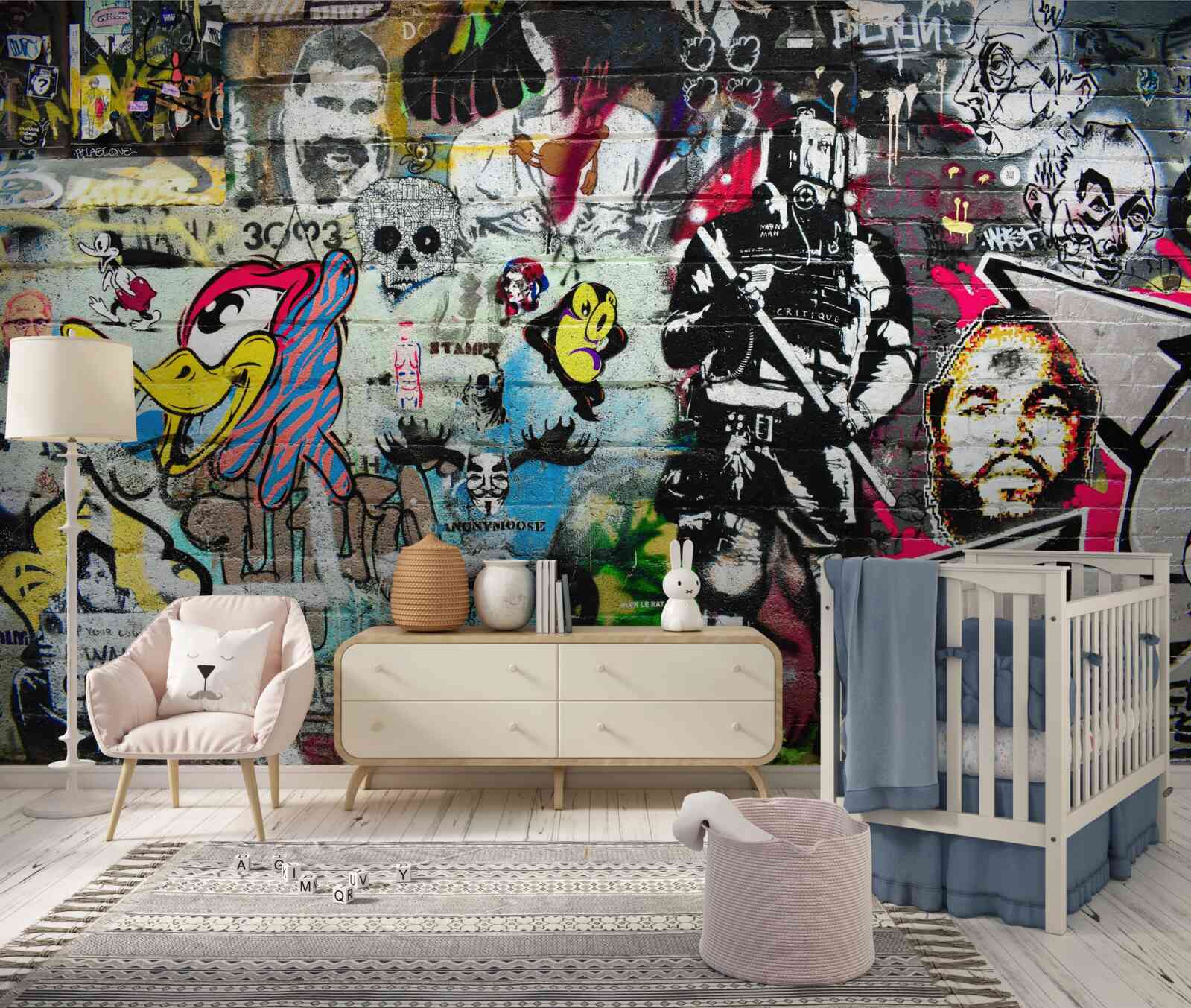 Fototapet Zid decorat cu graffiti