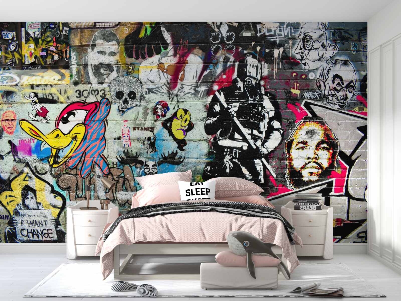 Fototapet Zid decorat cu graffiti