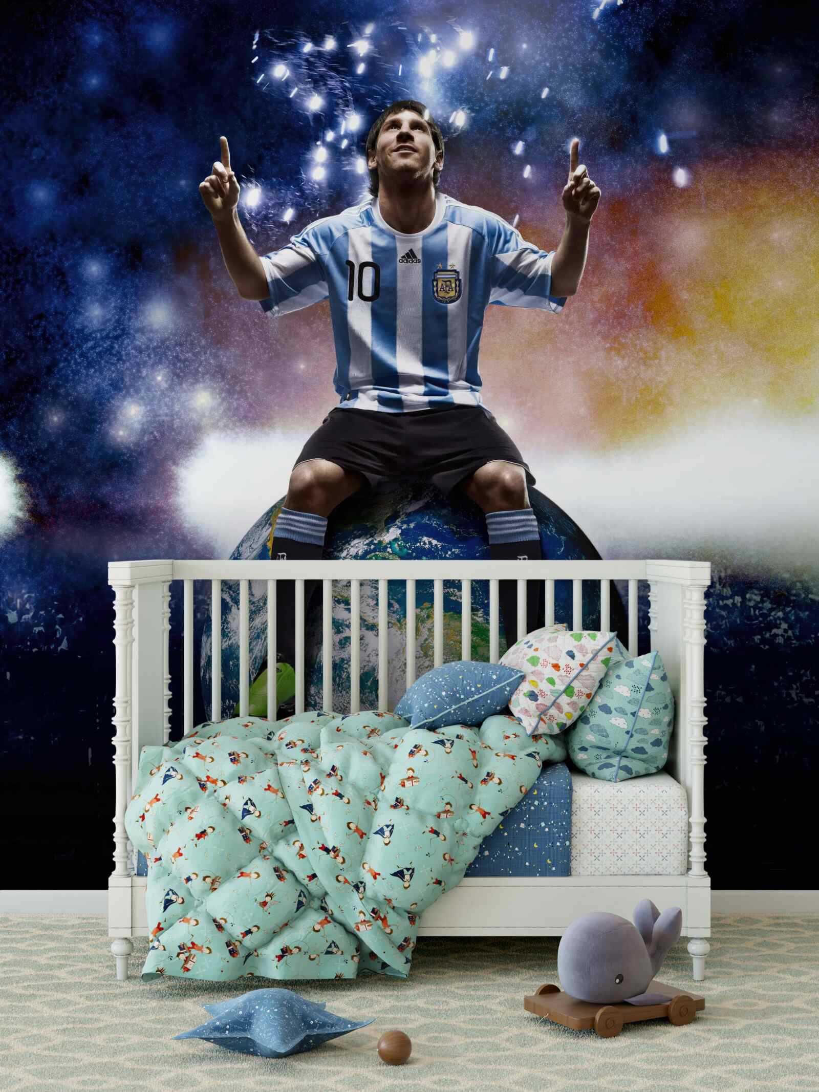 Fototapet messi pe teren