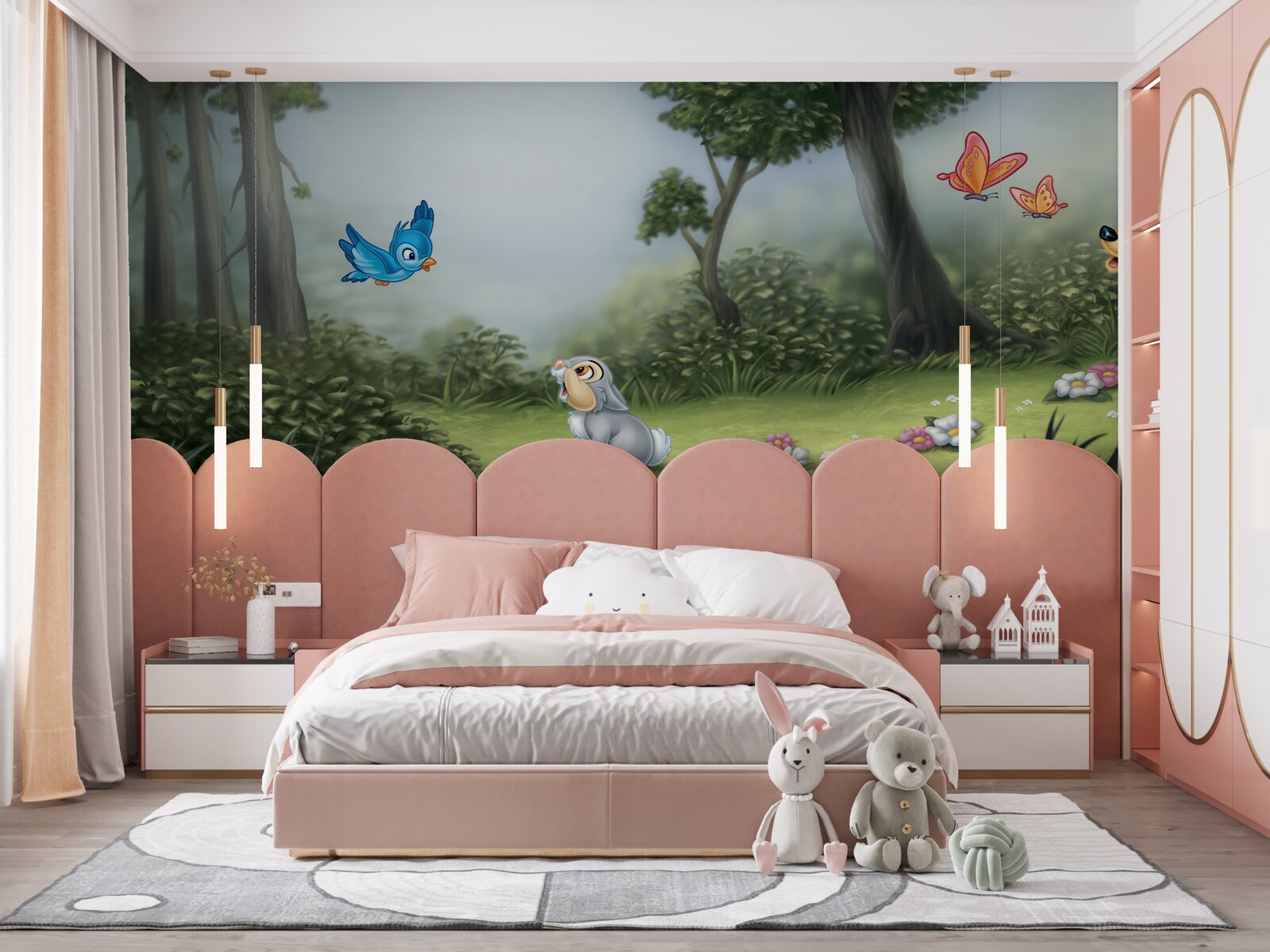 Fototapet complotul este inspirat de desenul animat "bambi"