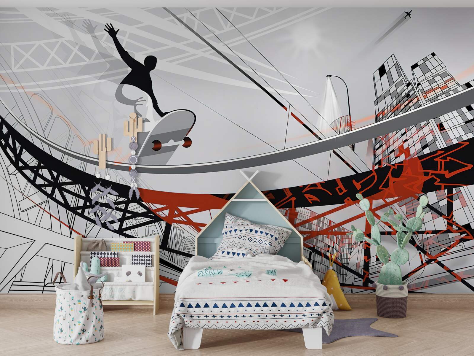 Fototapet tânăr skateboarding