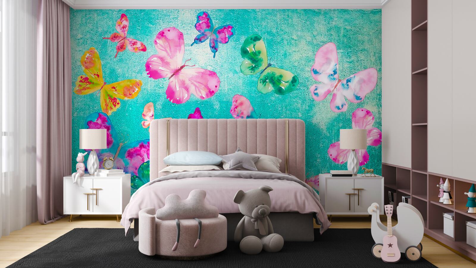 Fototapet fluturi de toate culorile