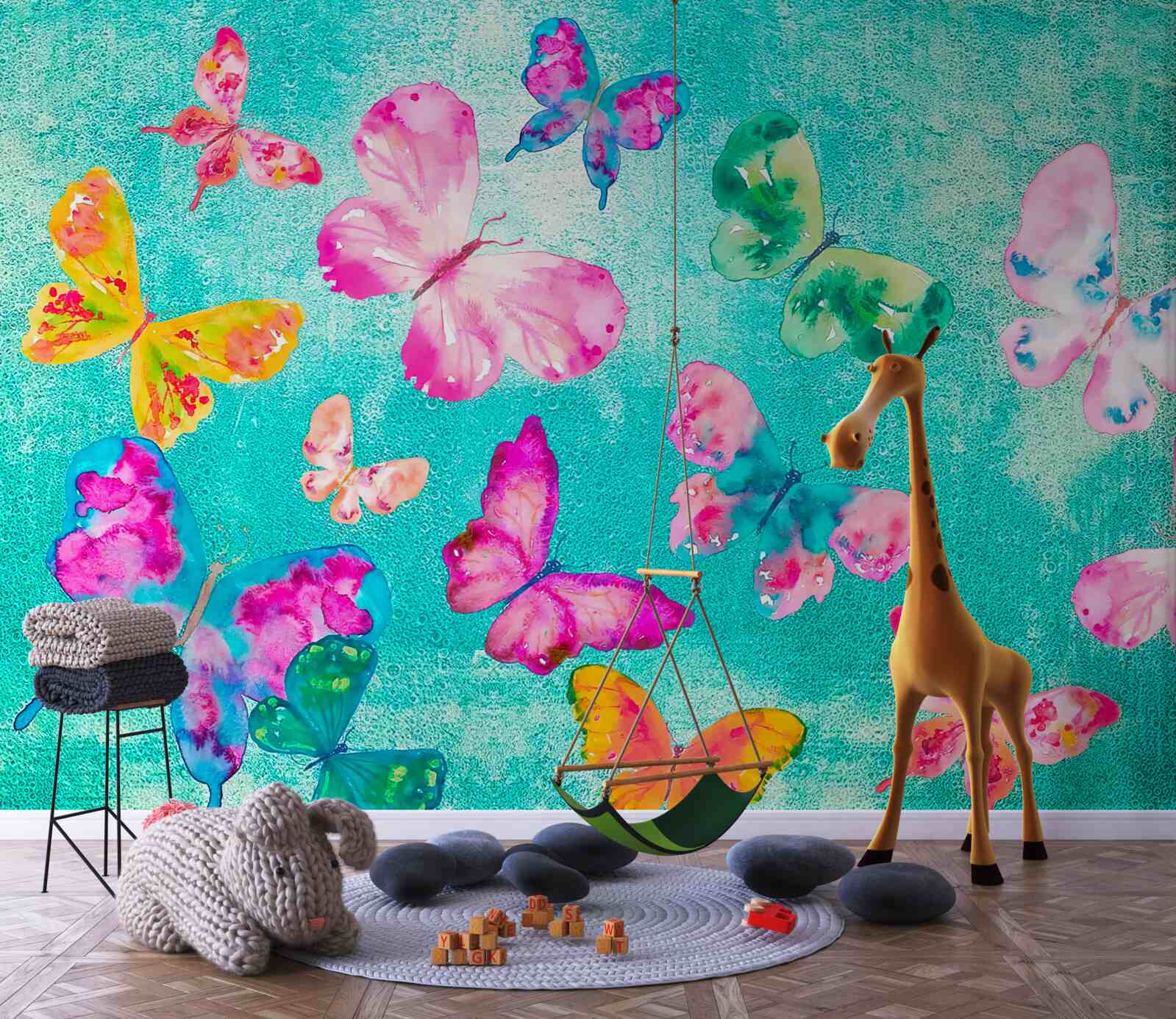 Fototapet fluturi de toate culorile