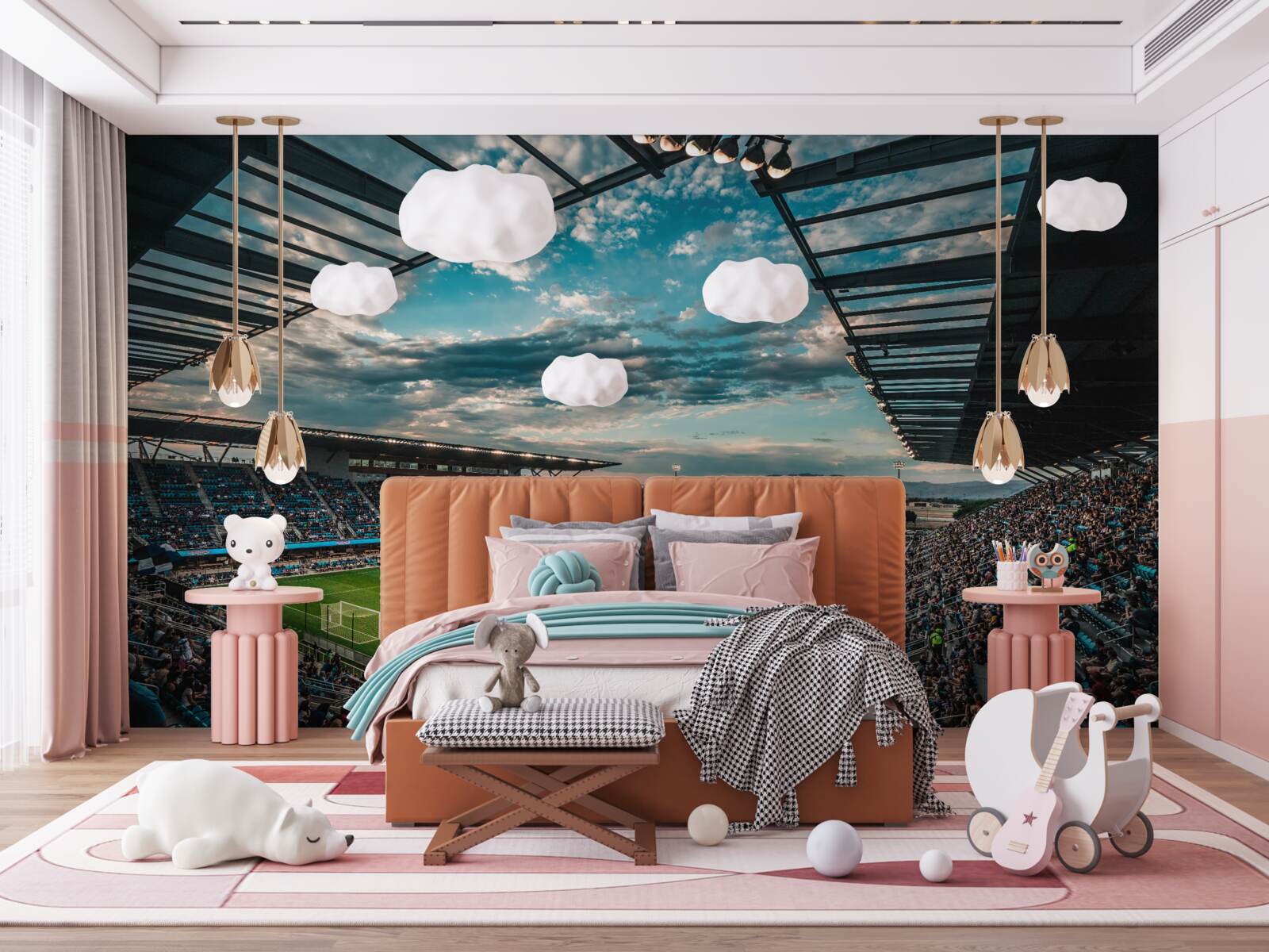 Fototapet meci în arena de fotbal