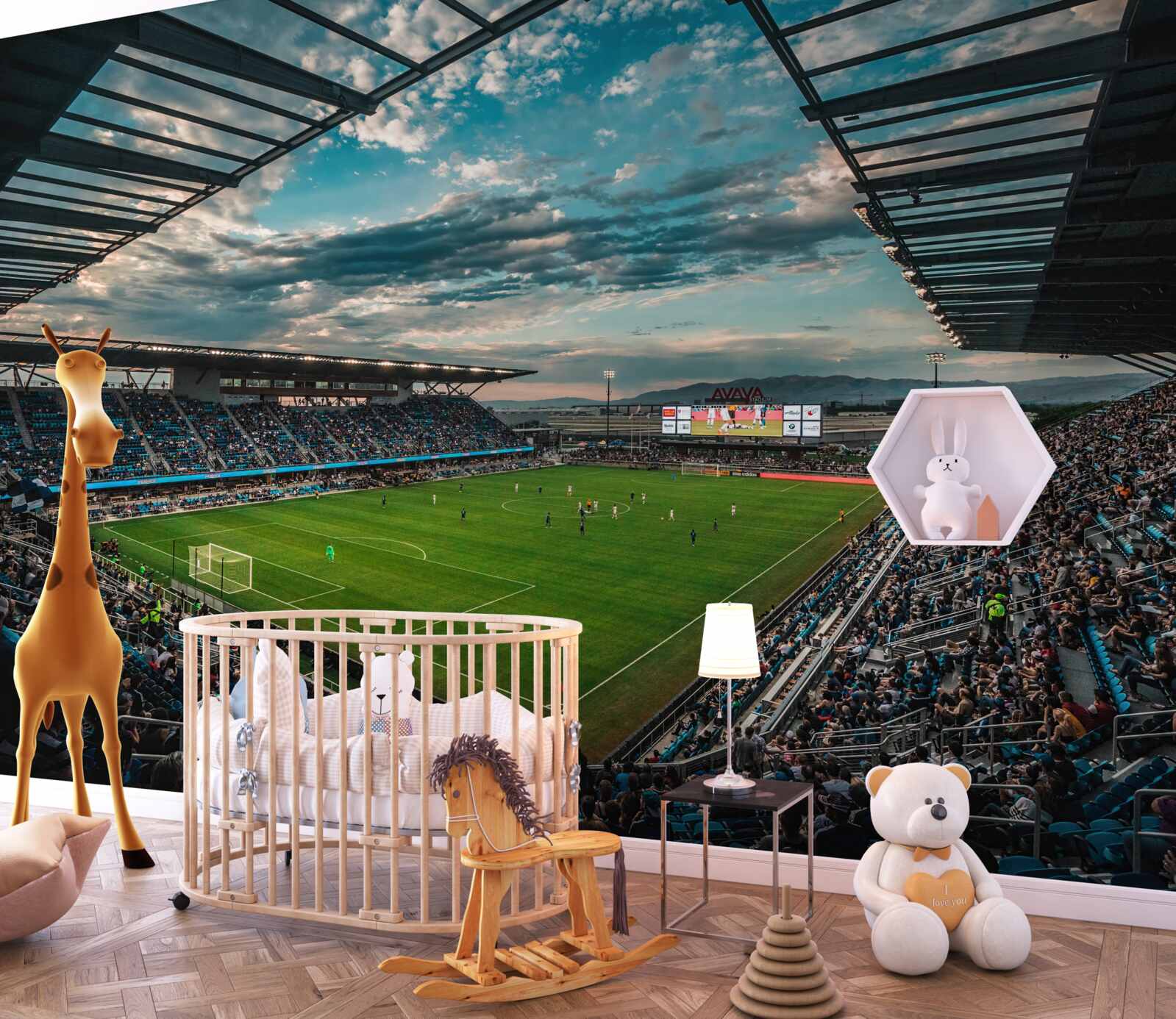 Fototapet meci în arena de fotbal