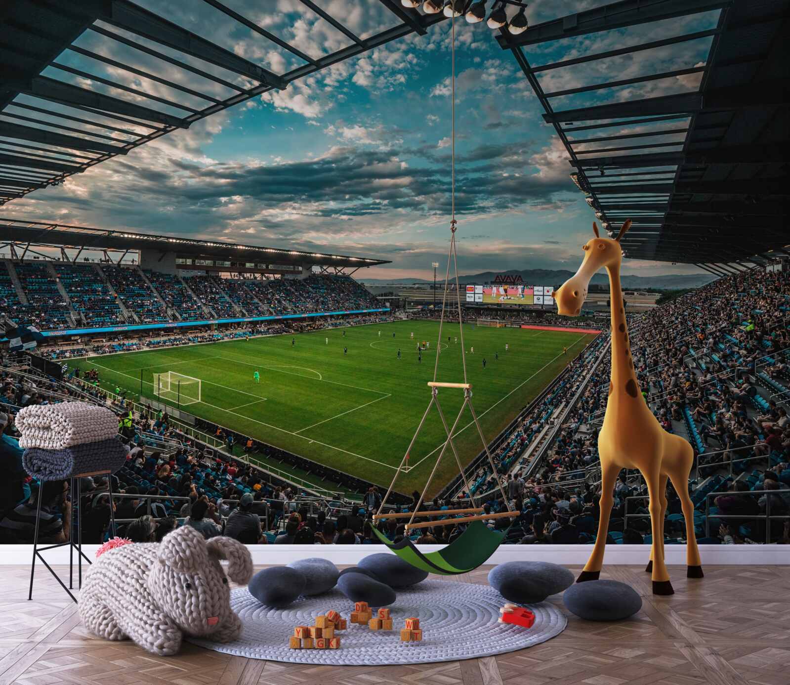 Fototapet meci în arena de fotbal