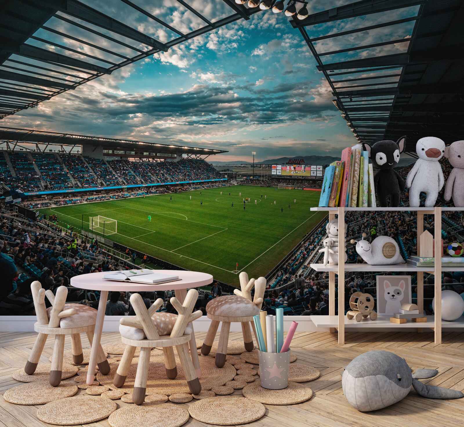 Fototapet meci în arena de fotbal