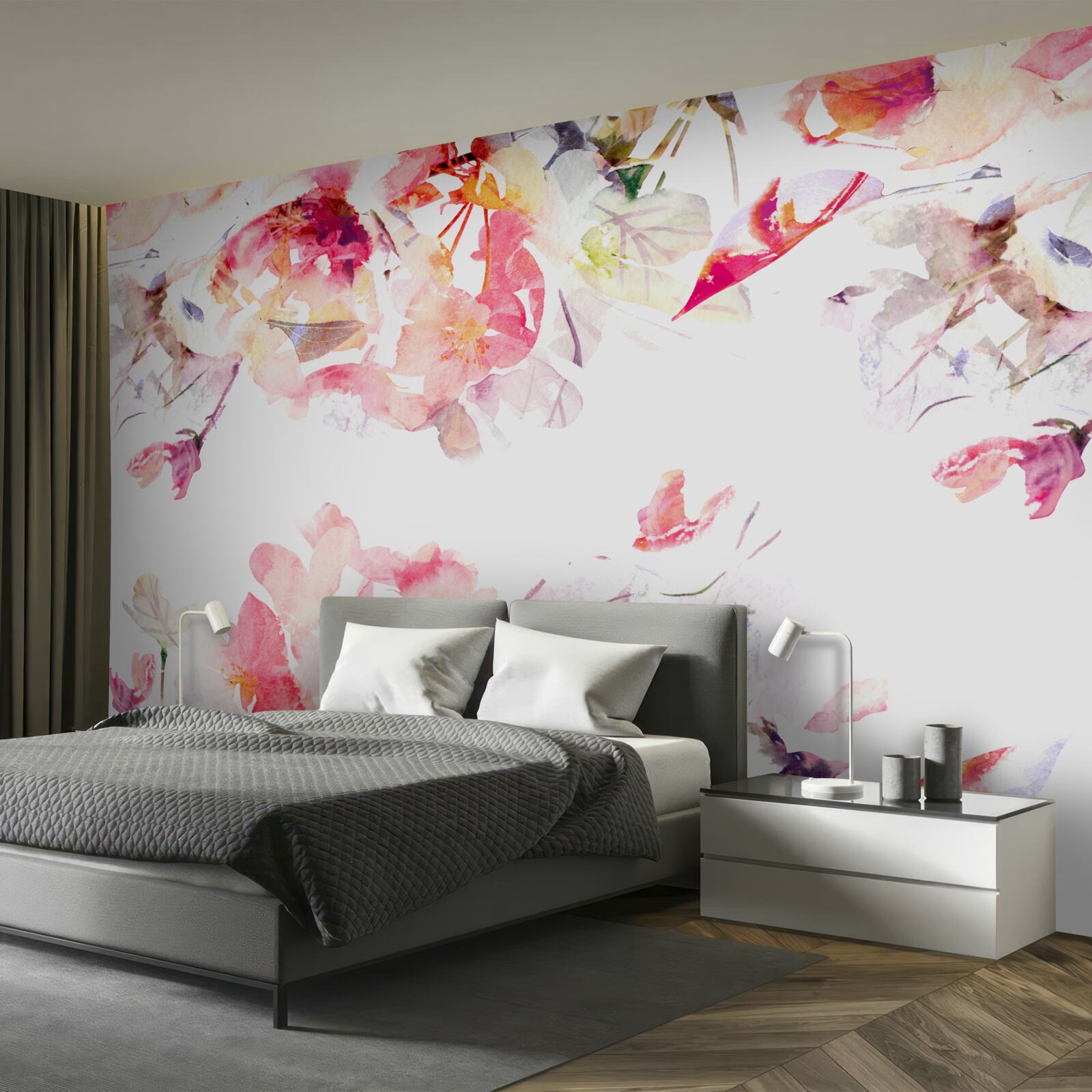 Fototapet pictura de flori roz