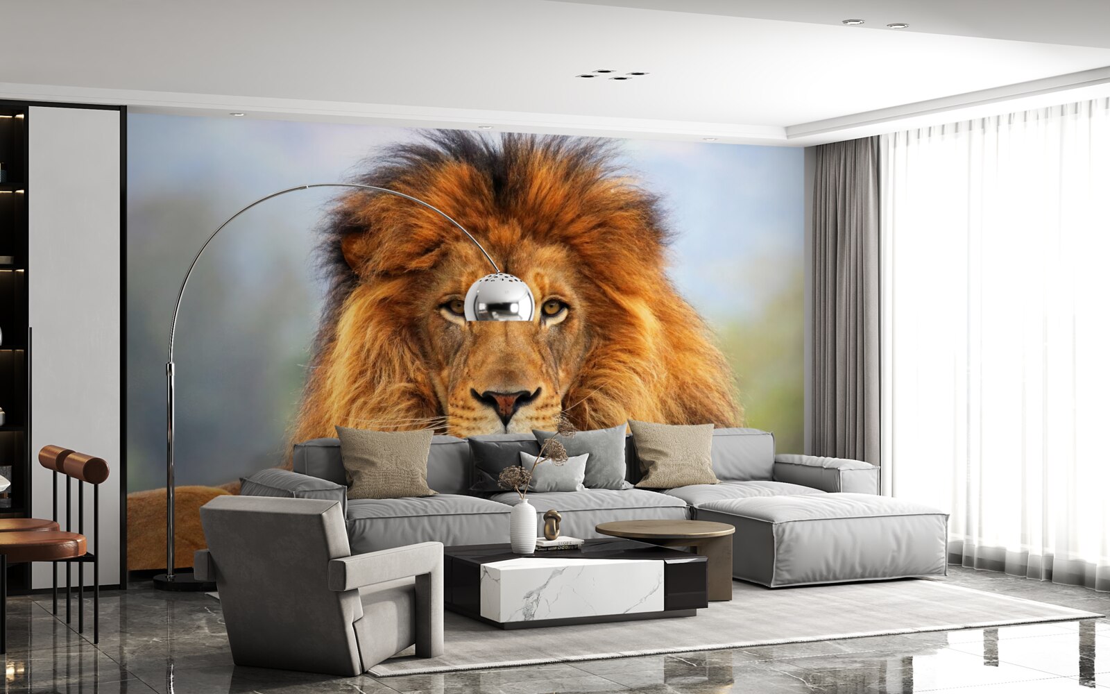 Fototapet imaginea unui leu