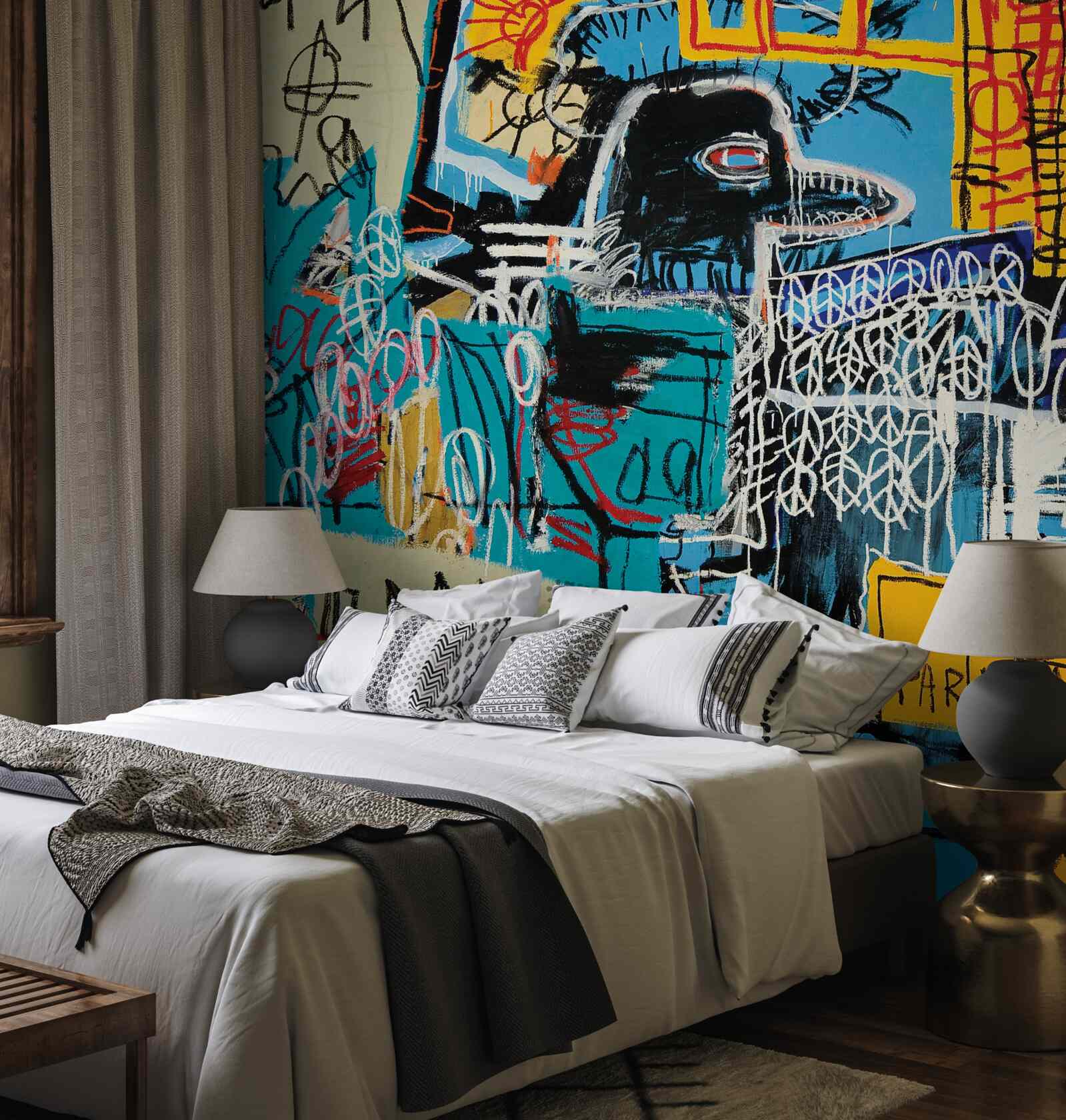 Fototapet imagini de simboluri și un cap de pasăre