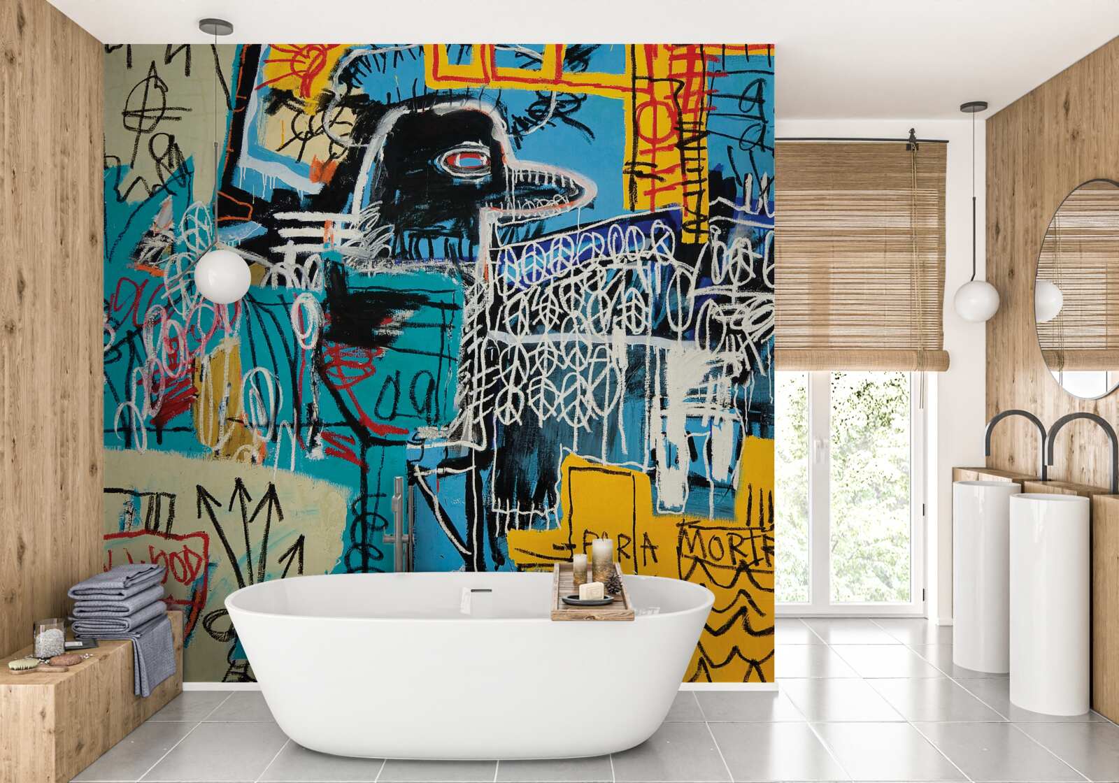 Fototapet imagini de simboluri și un cap de pasăre