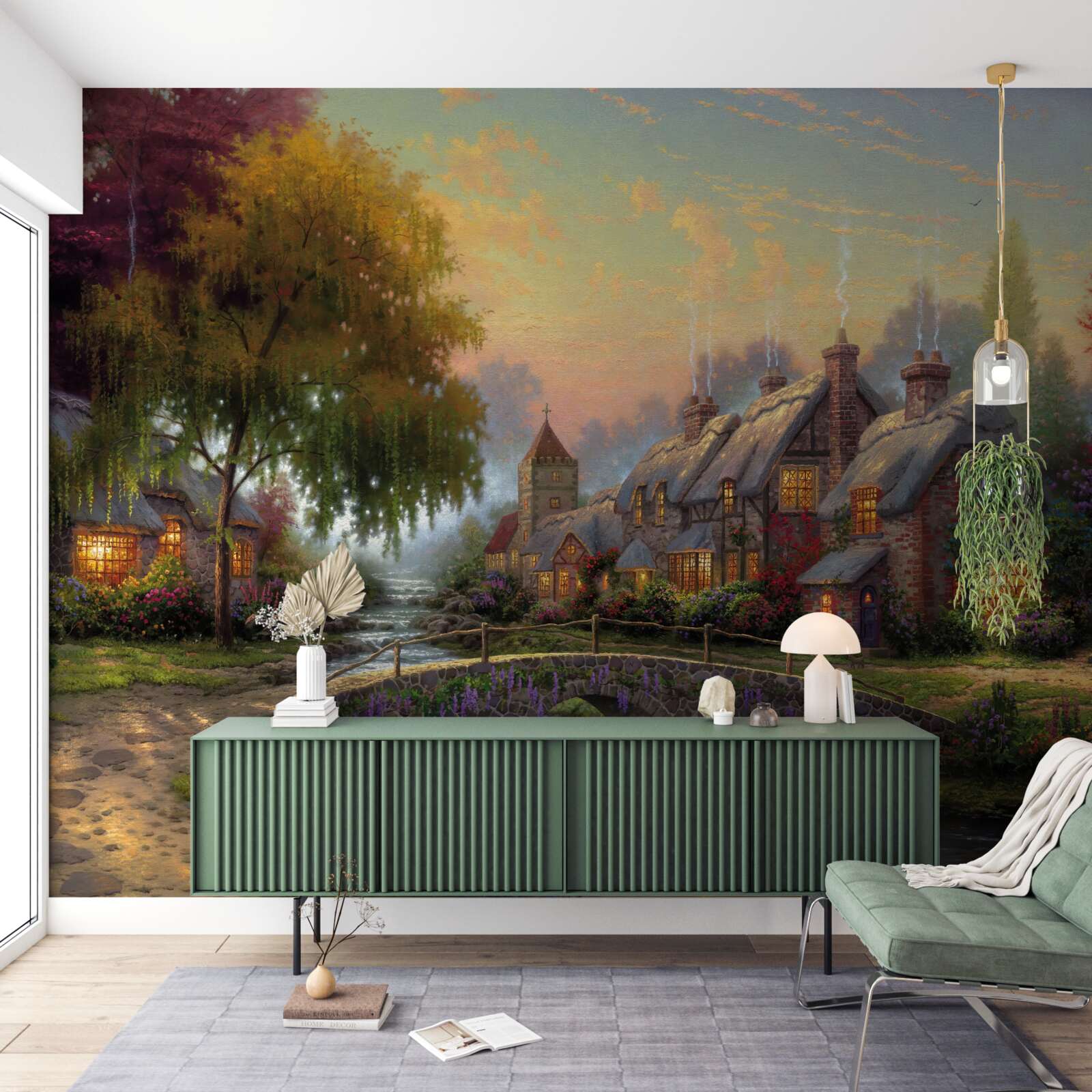 Fototapet peisajul rural