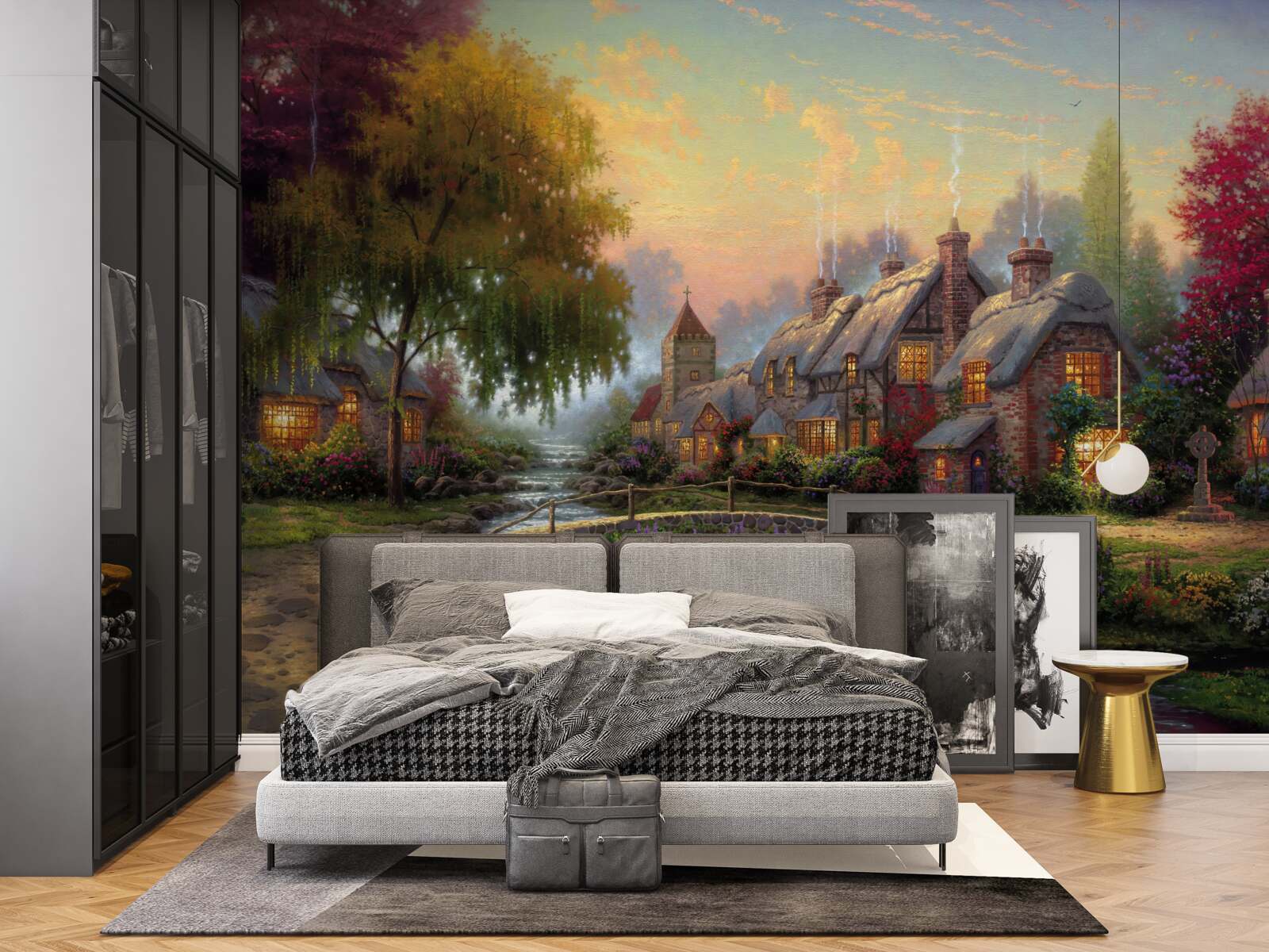 Fototapet peisajul rural