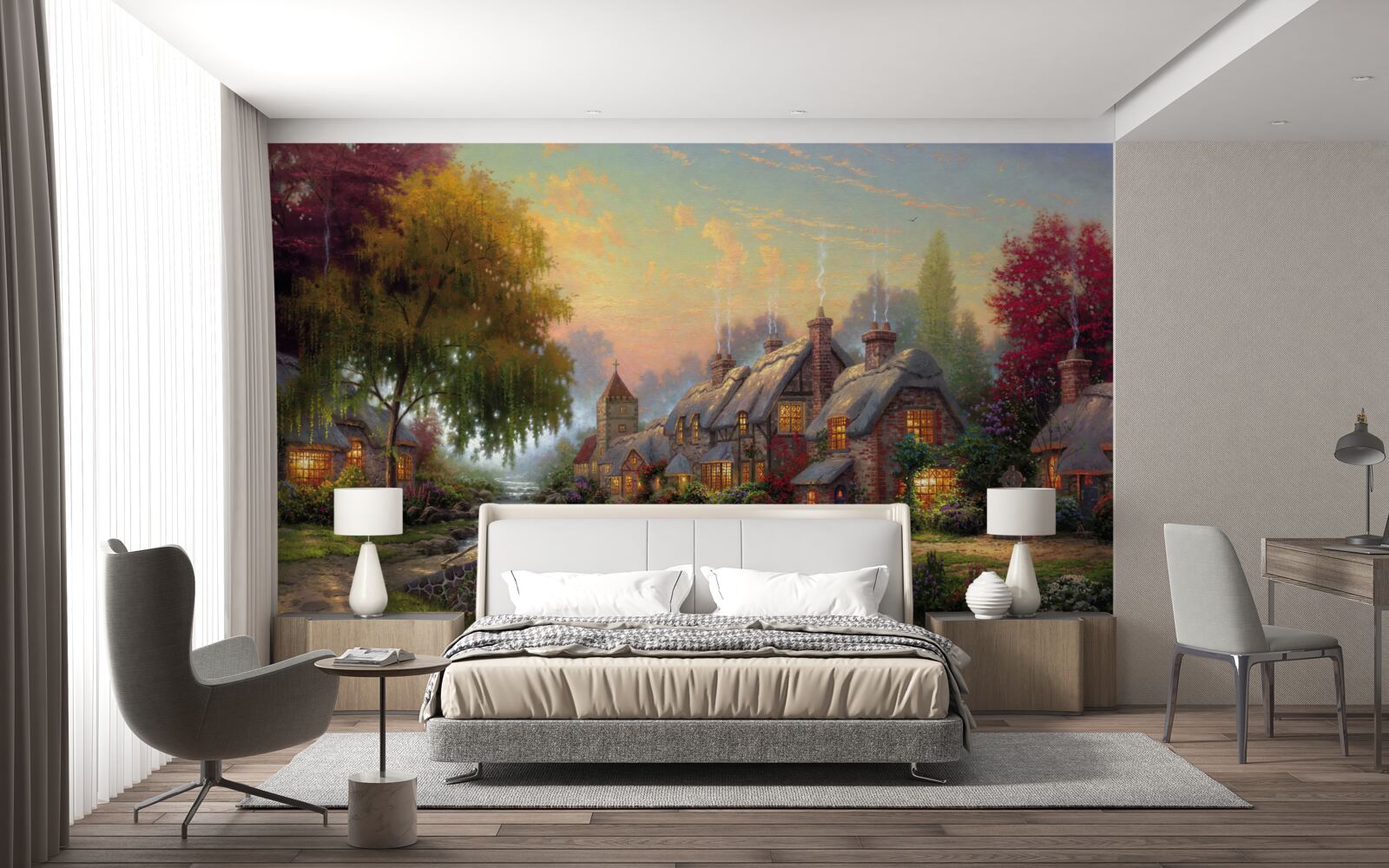 Fototapet peisajul rural