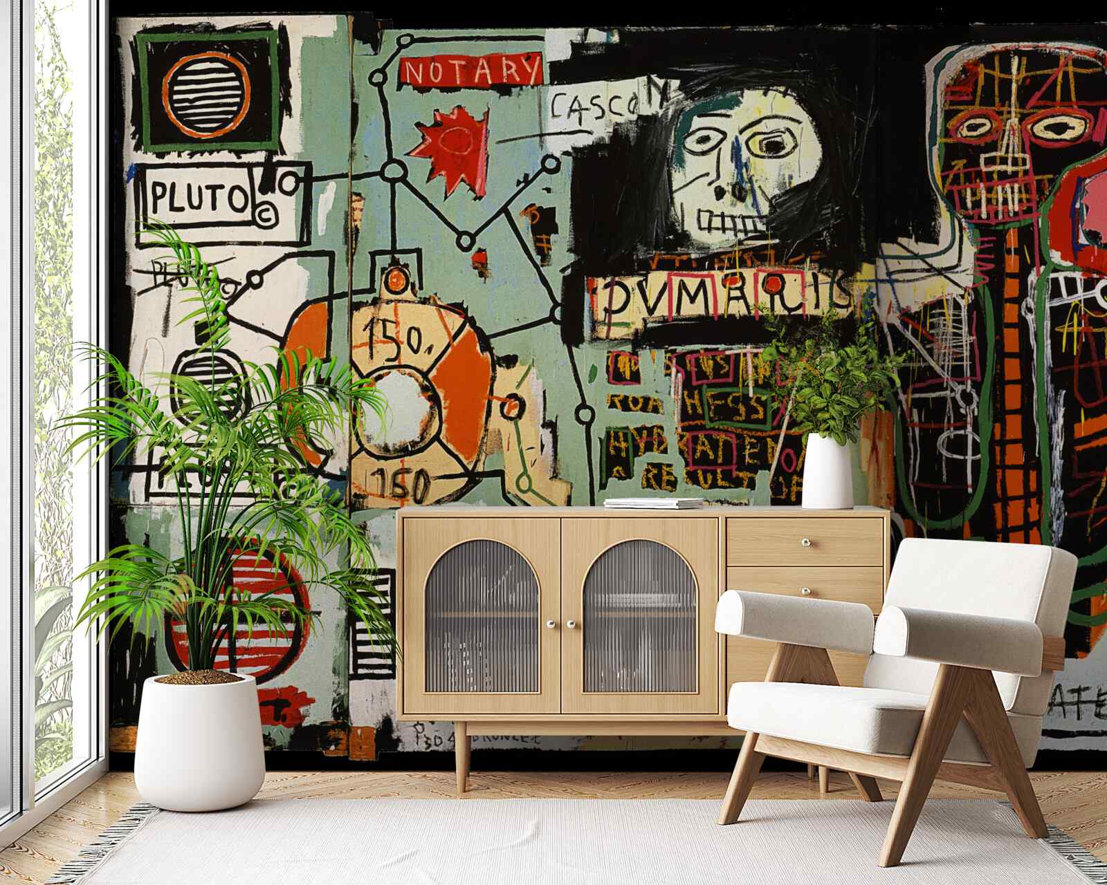 Fototapet picturi întunecate și scrisori de perete