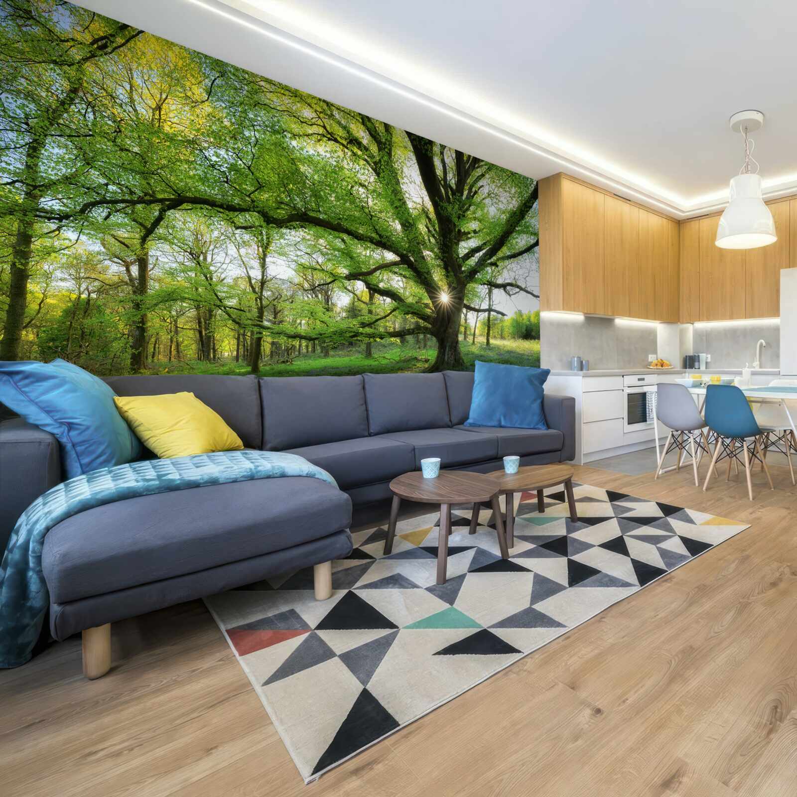 Fototapet frumoasă pădure verde