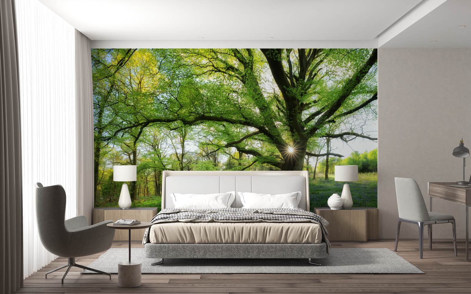 Fototapet frumoasă pădure verde