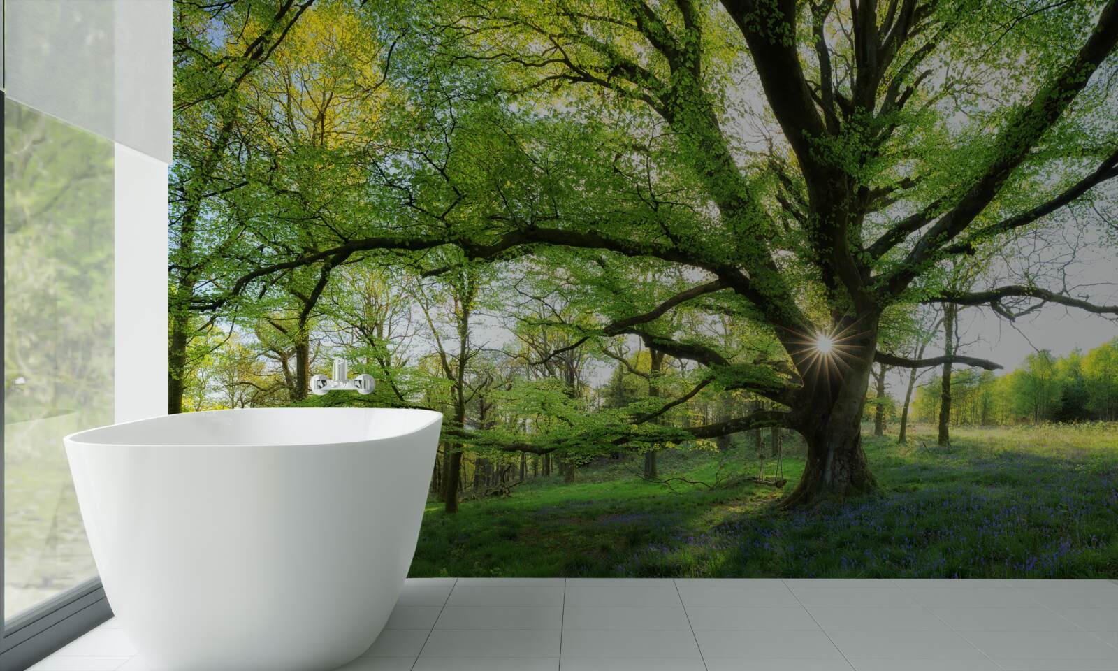 Fototapet frumoasă pădure verde