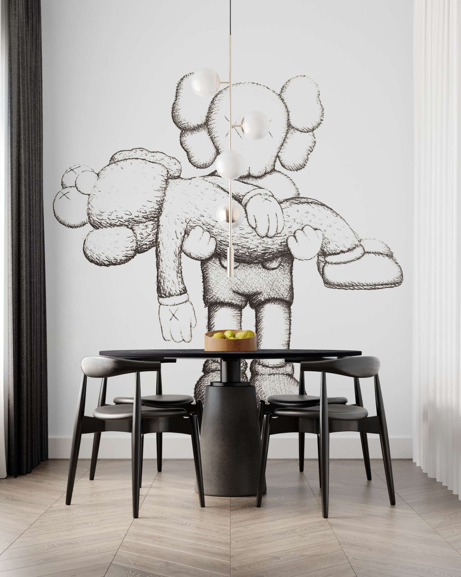 Fototapet un erou îl ține pe altul în brațe