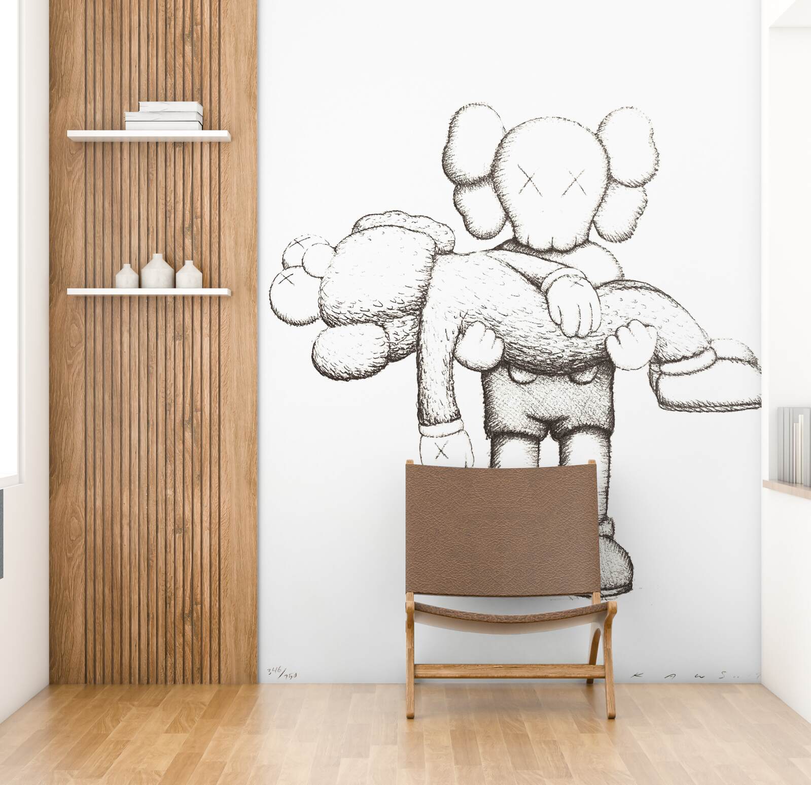 Fototapet un erou îl ține pe altul în brațe