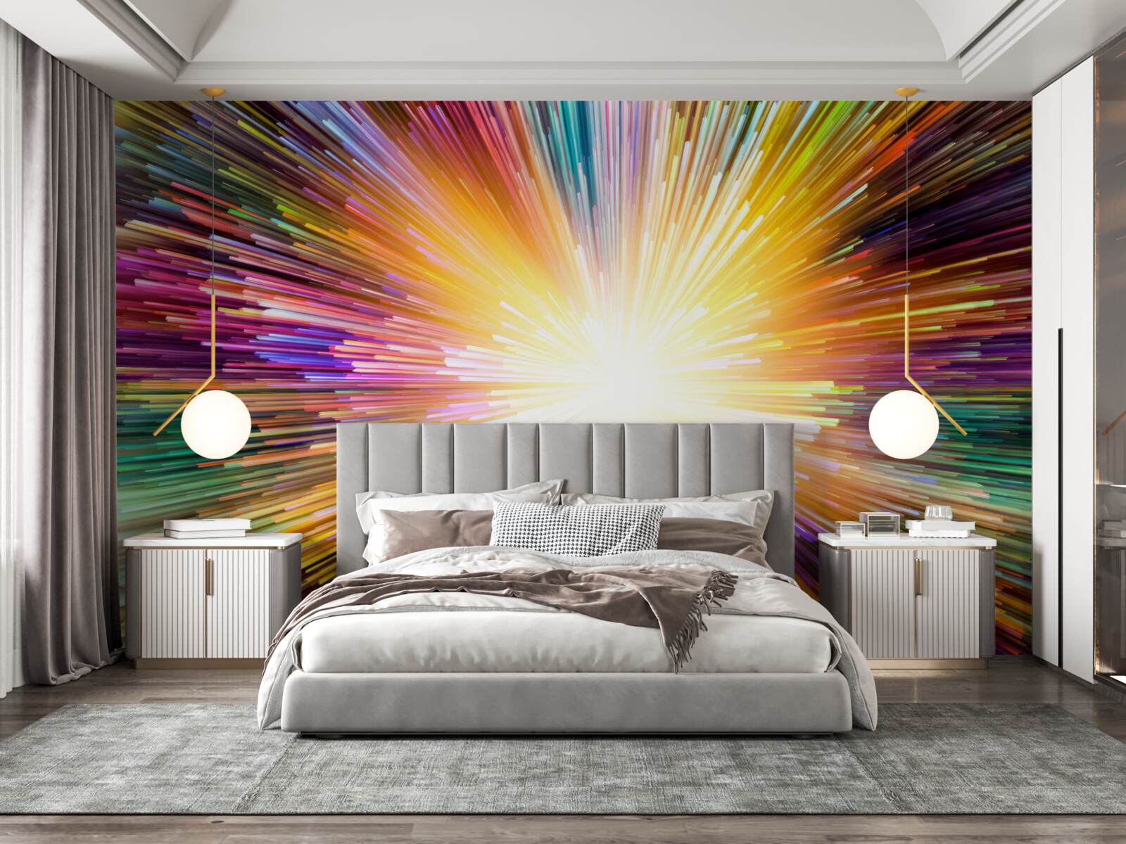 Fototapet sclipiri luminoase în culori diferite